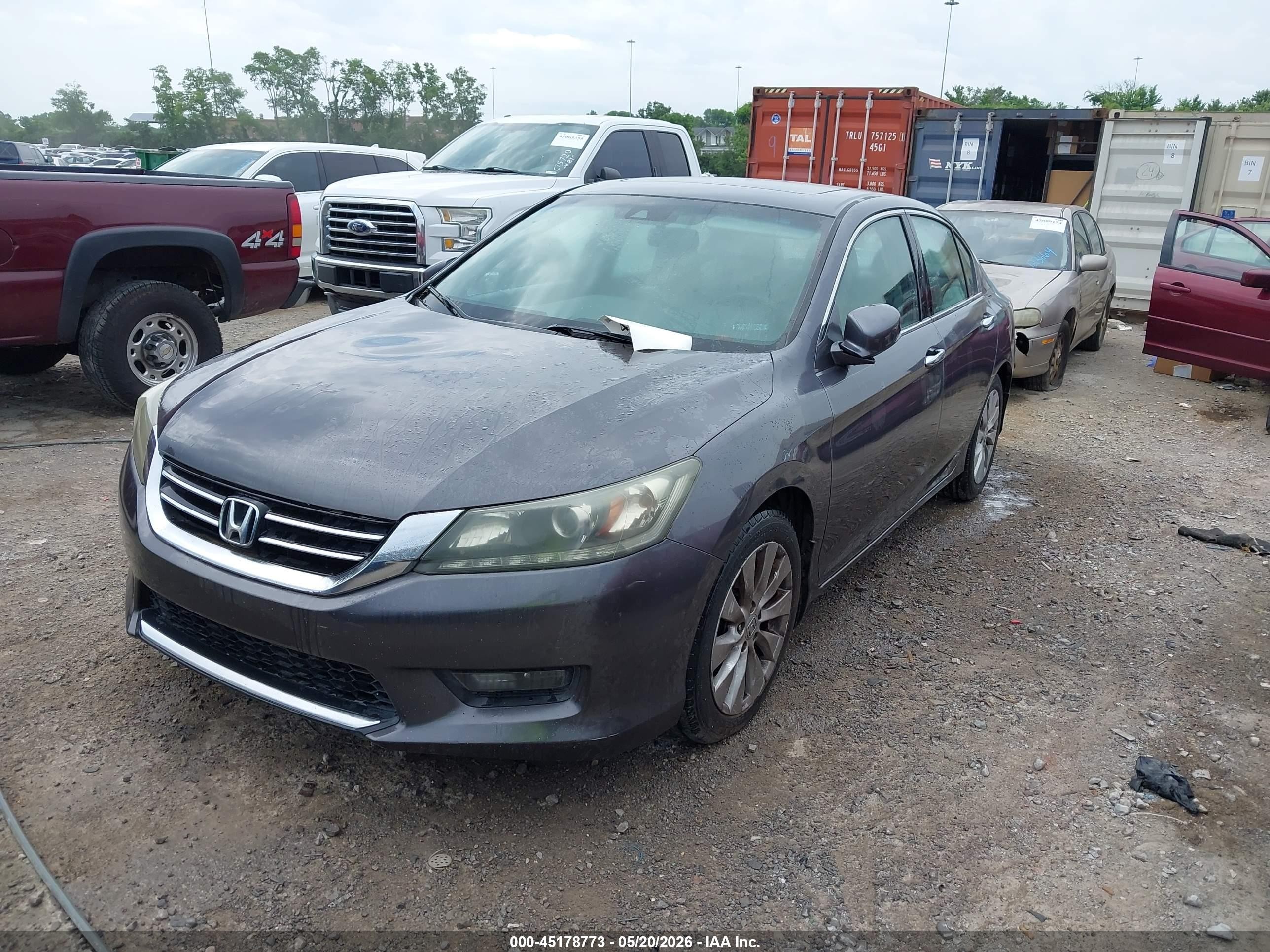 2015 Honda Accord Ex-l V-6 Gray vin: 1HGCR3F81FA003575