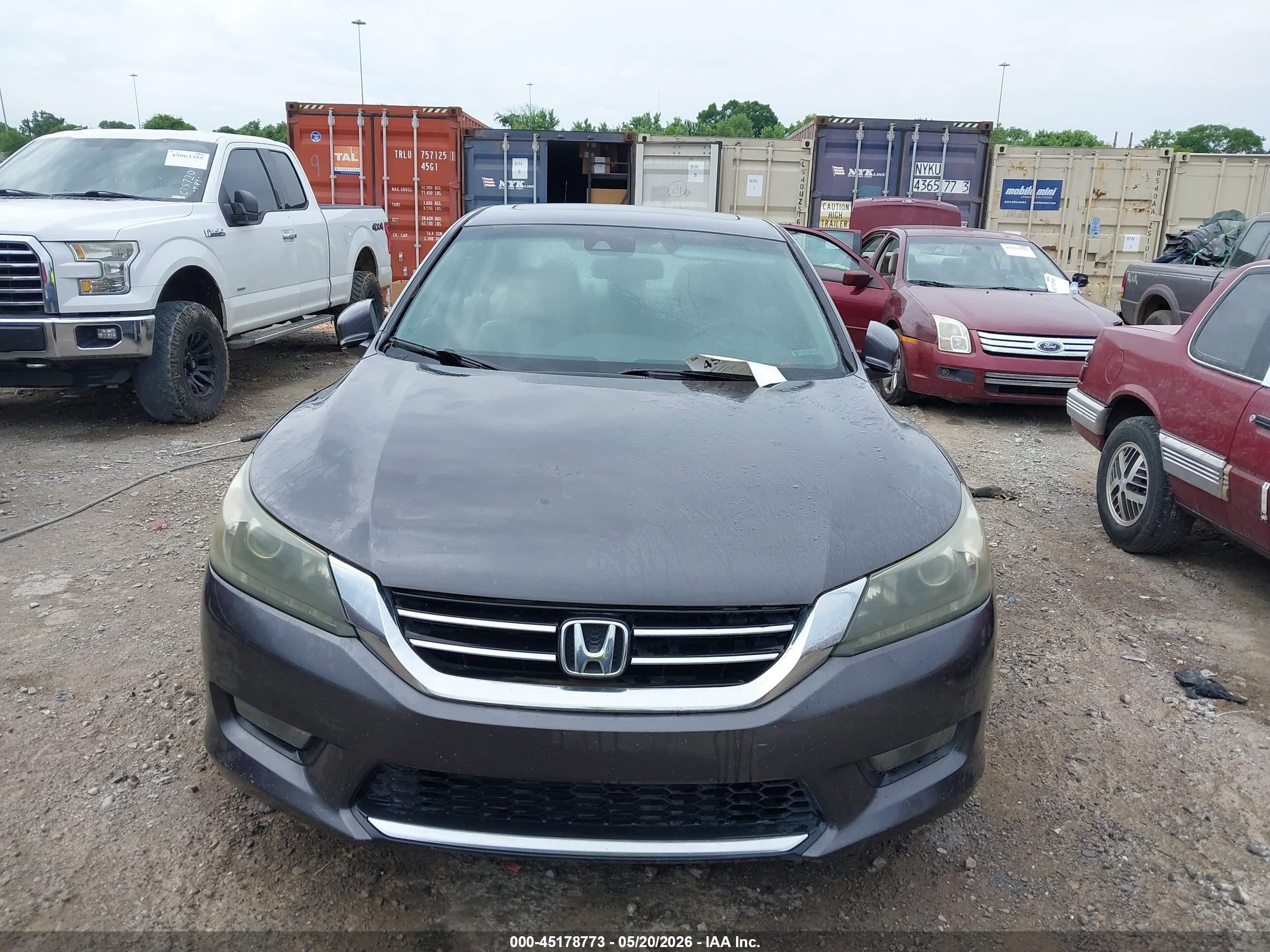 2015 Honda Accord Ex-l V-6 Gray vin: 1HGCR3F81FA003575