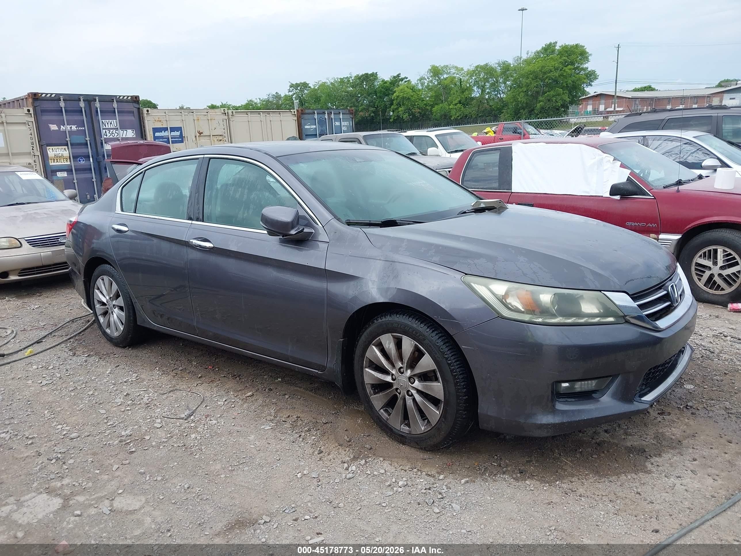 2015 Honda Accord Ex-l V-6 Gray vin: 1HGCR3F81FA003575