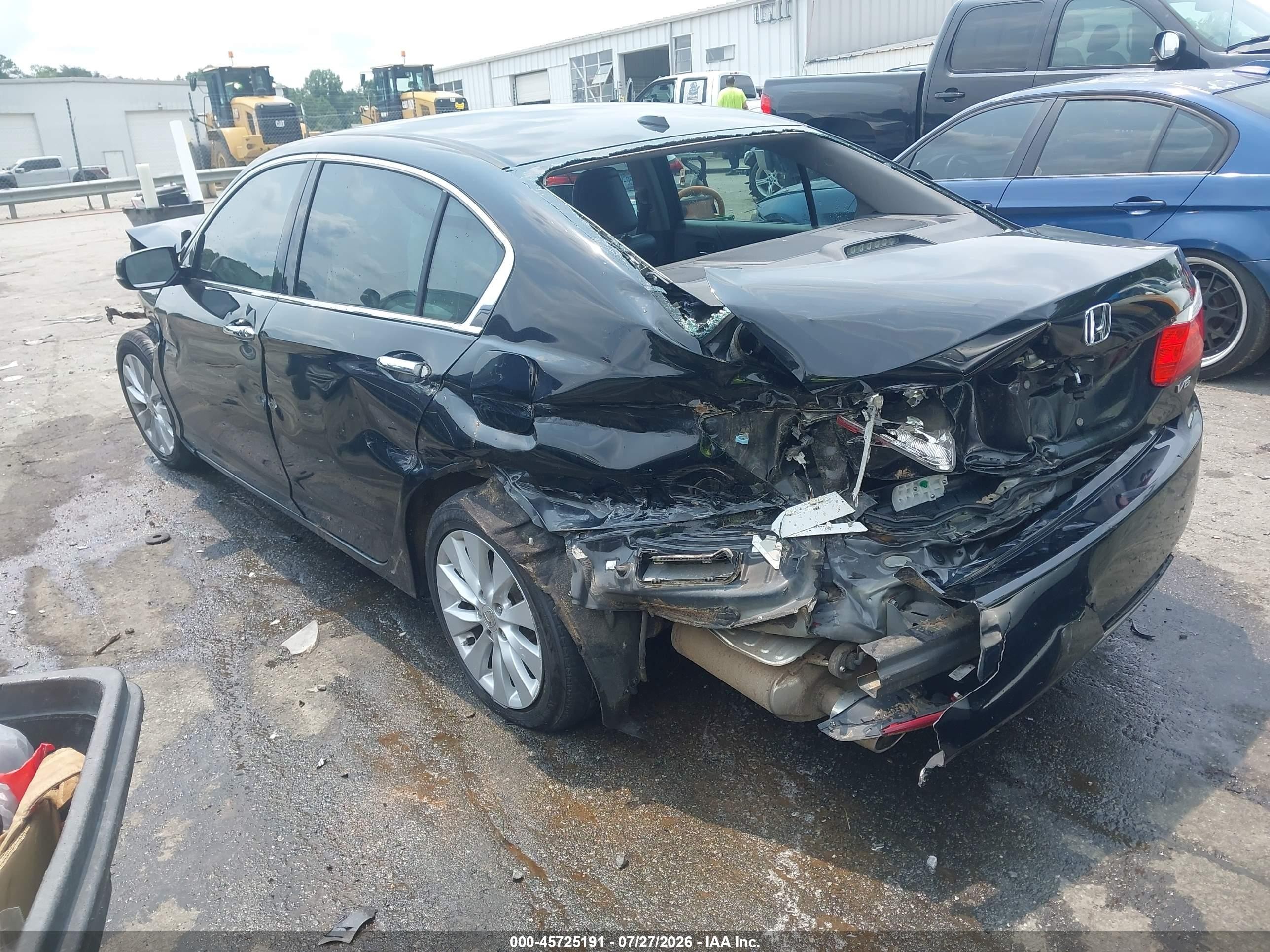 2015 Honda Accord Ex-l V-6 Black vin: 1HGCR3F81FA019209