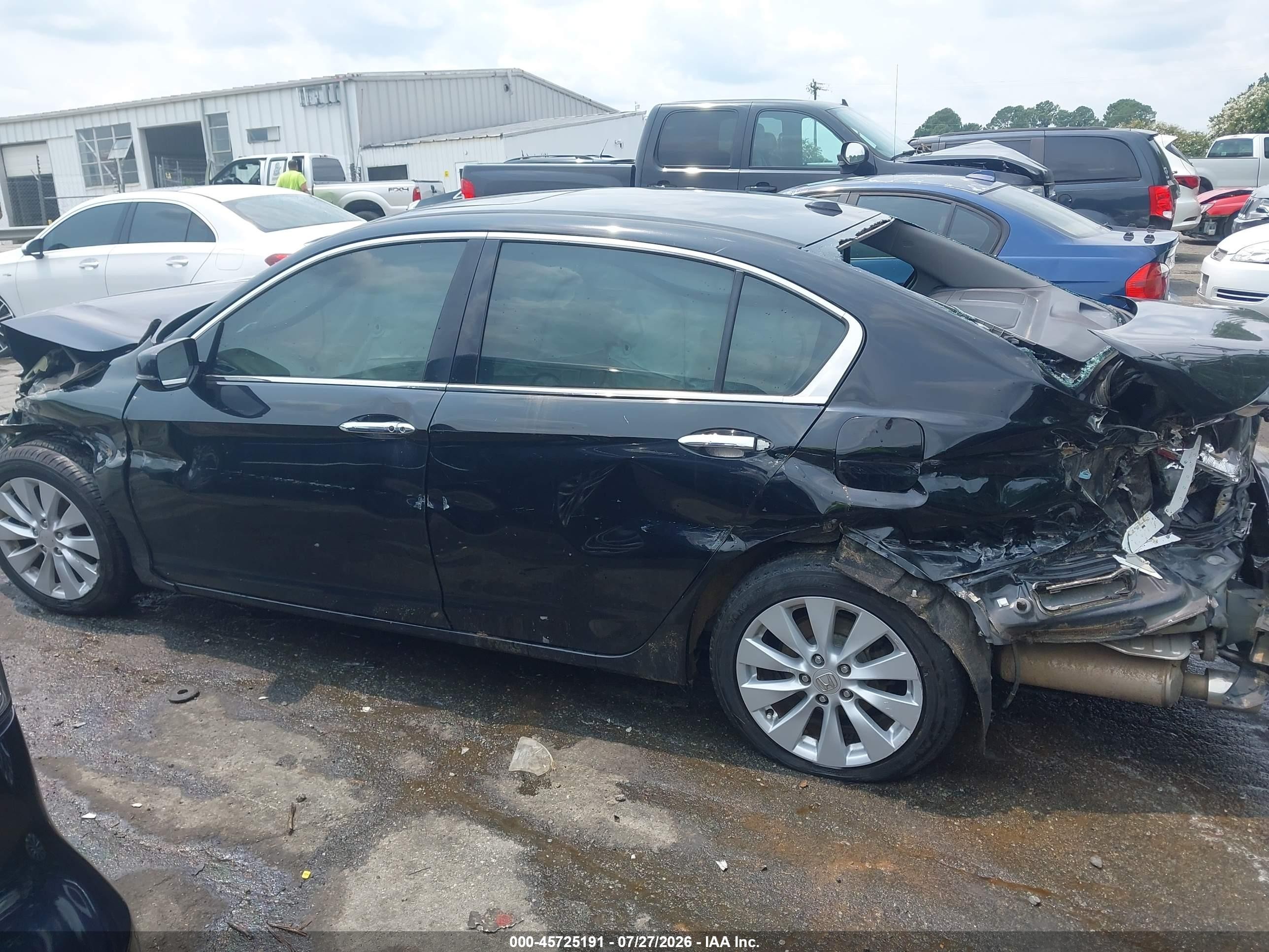 2015 Honda Accord Ex-l V-6 Black vin: 1HGCR3F81FA019209