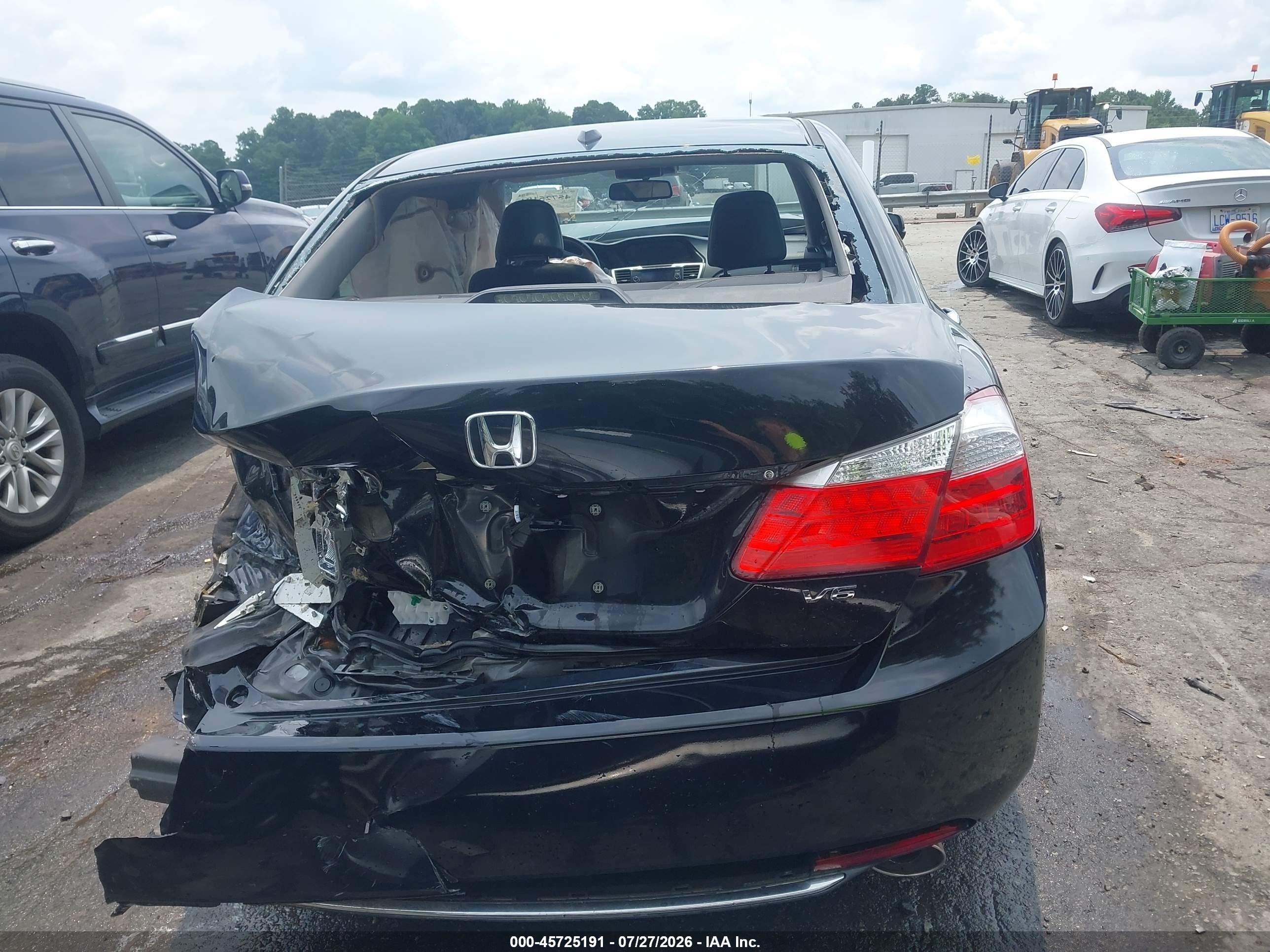 2015 Honda Accord Ex-l V-6 Black vin: 1HGCR3F81FA019209
