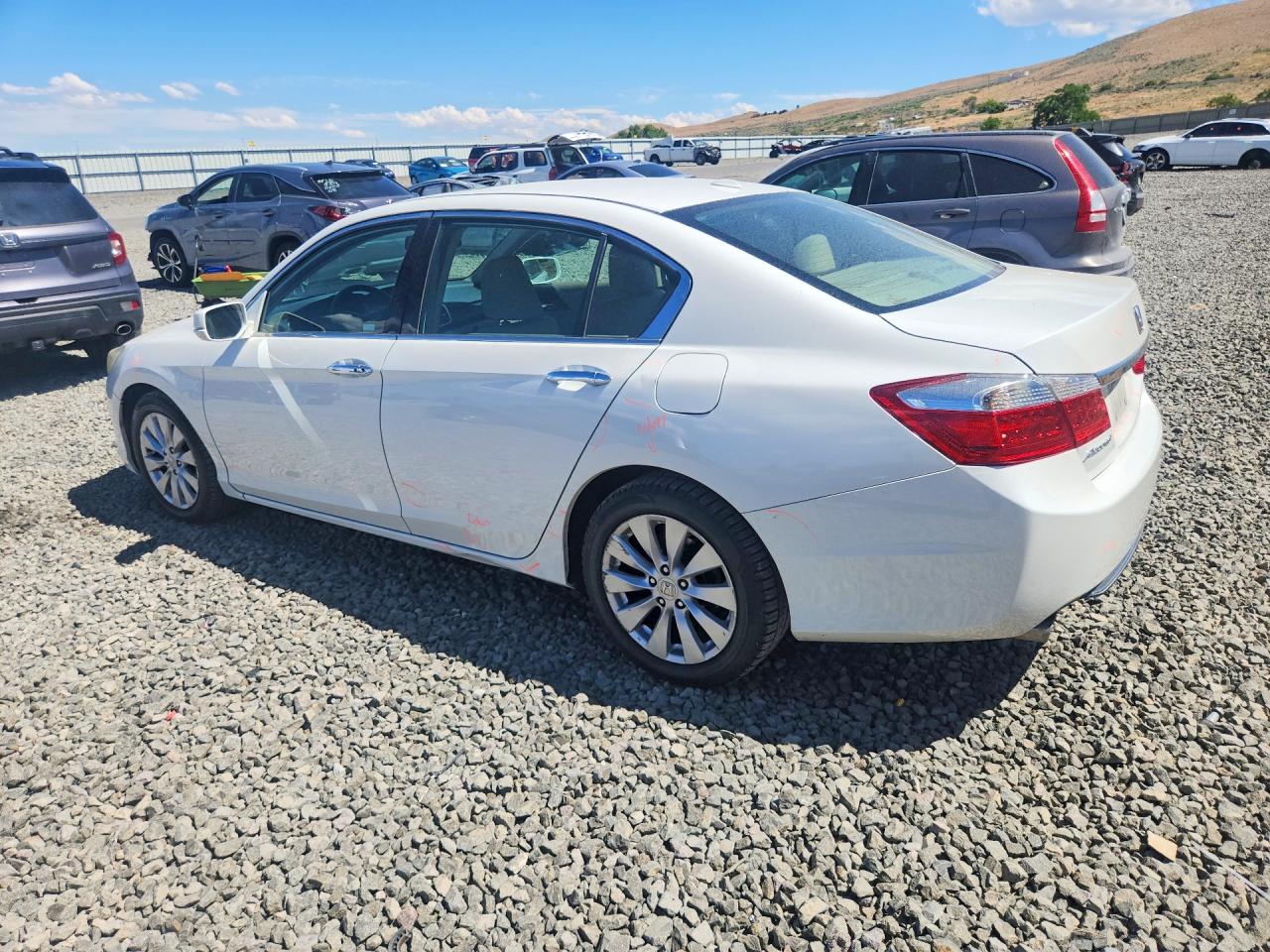 2015 Honda Accord Exl Белый vin: 1HGCR3F81FA019890