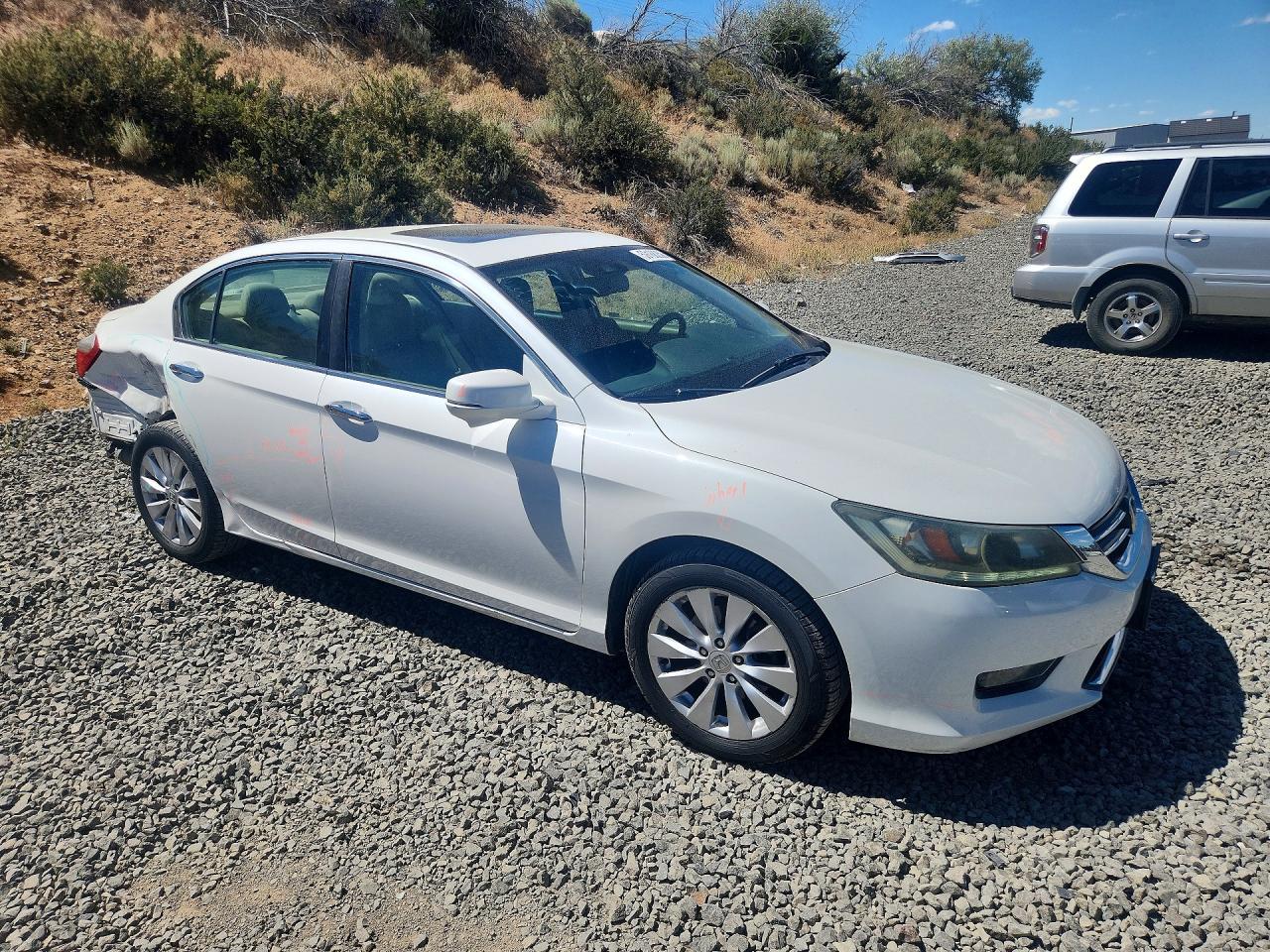 2015 Honda Accord Exl Белый vin: 1HGCR3F81FA019890
