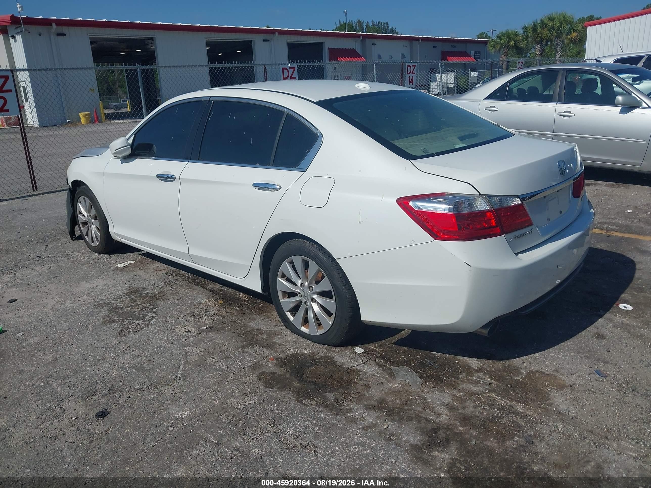 2015 Honda Accord Ex-l V-6 Белый vin: 1HGCR3F81FA034602