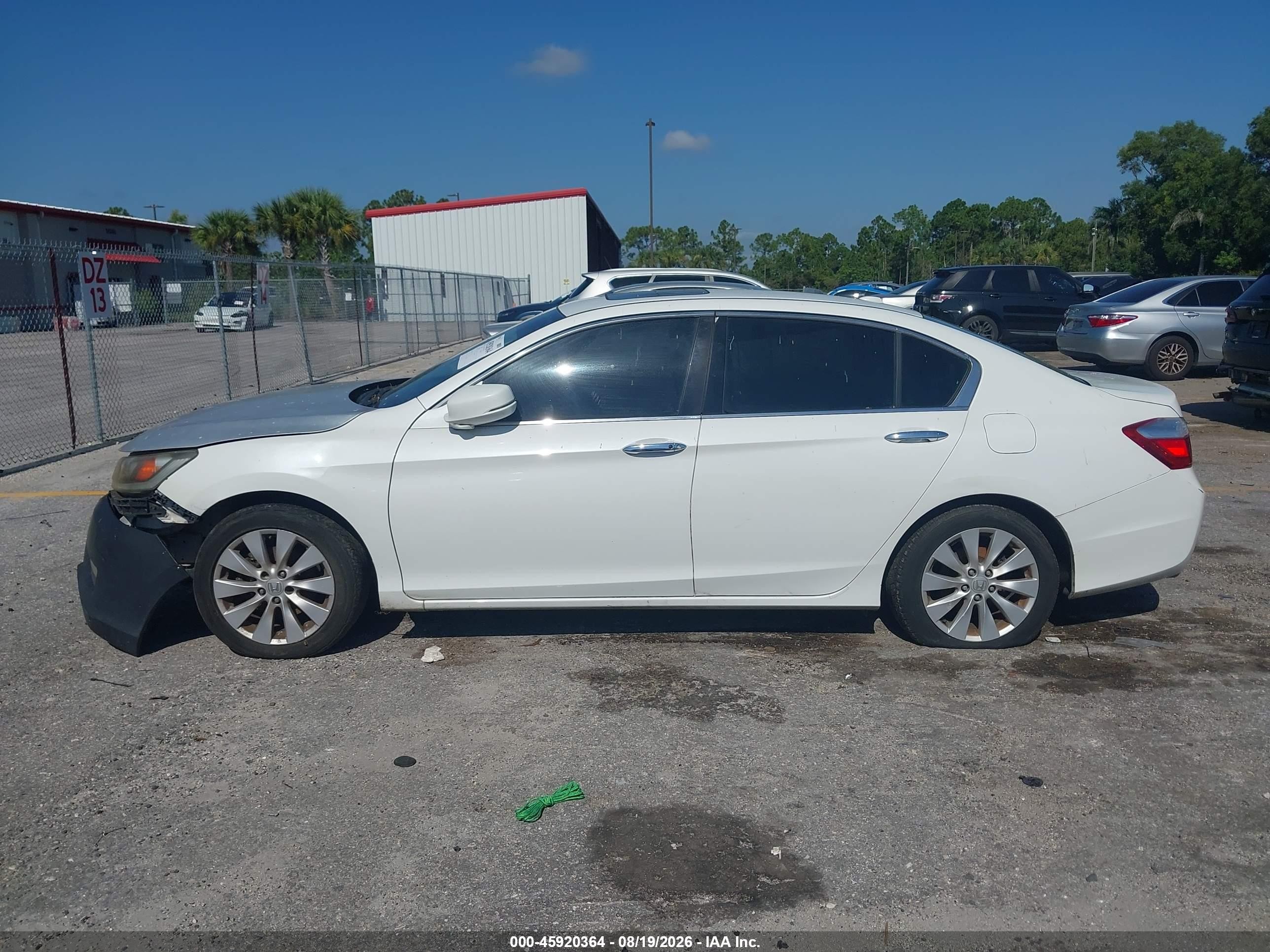 2015 Honda Accord Ex-l V-6 Белый vin: 1HGCR3F81FA034602