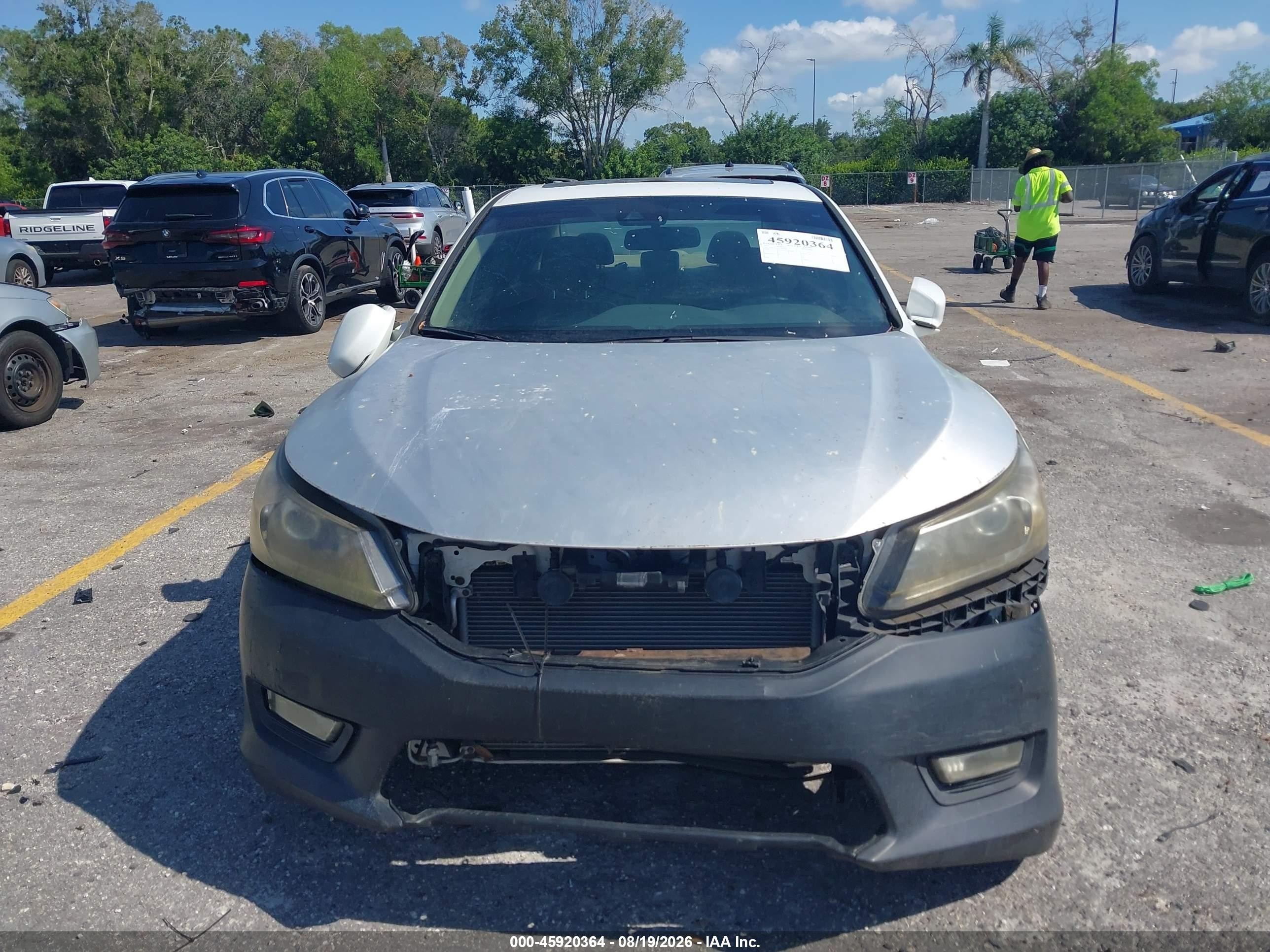 2015 Honda Accord Ex-l V-6 Белый vin: 1HGCR3F81FA034602