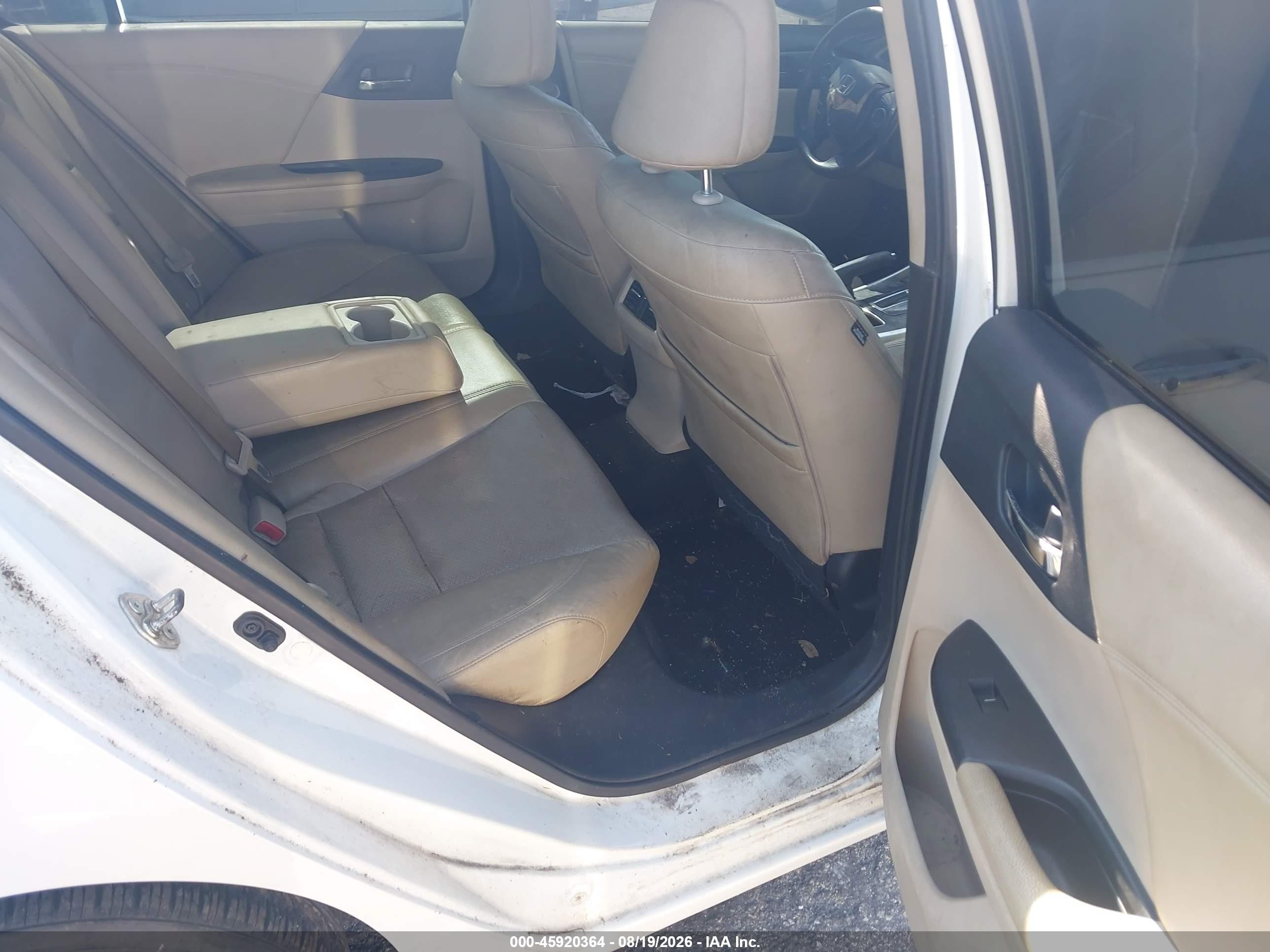 2015 Honda Accord Ex-l V-6 Белый vin: 1HGCR3F81FA034602