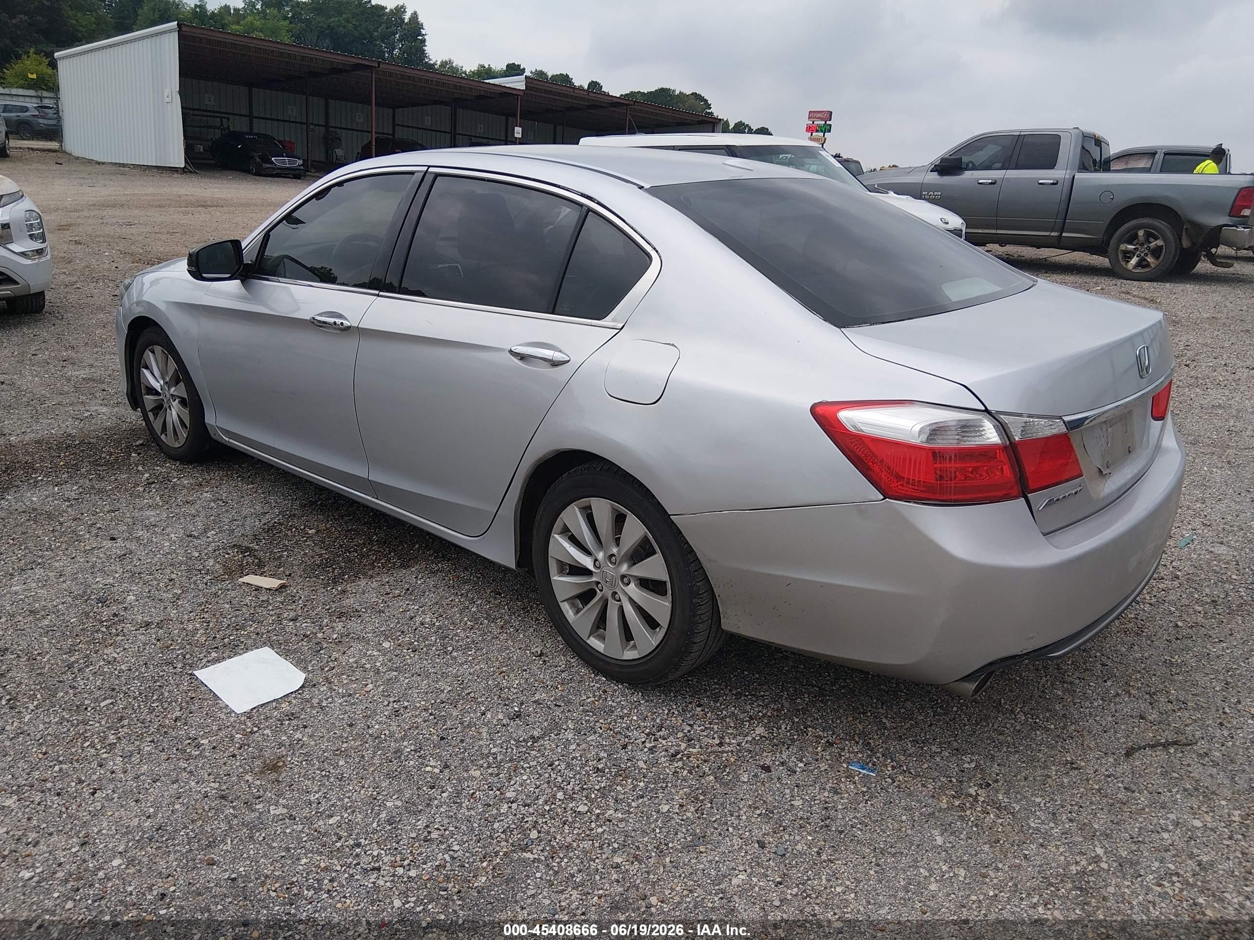 2013 Honda Accord Ex-l V-6 Silver vin: 1HGCR3F82DA000603