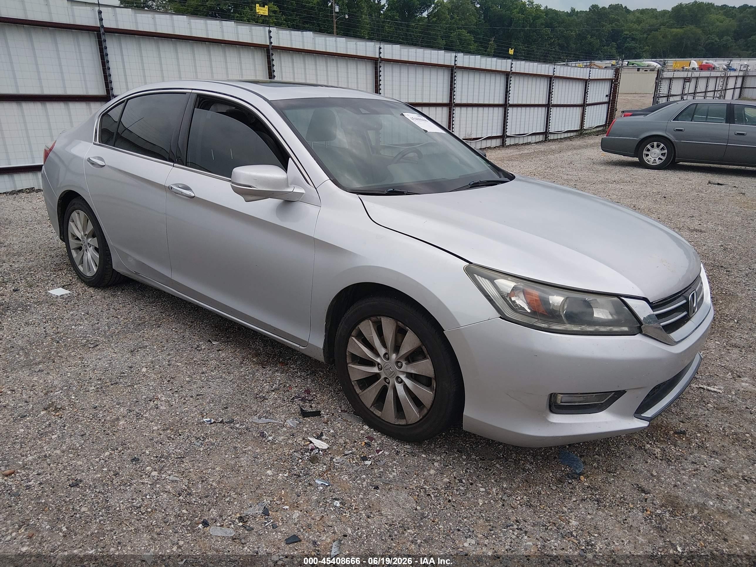2013 Honda Accord Ex-l V-6 Silver vin: 1HGCR3F82DA000603