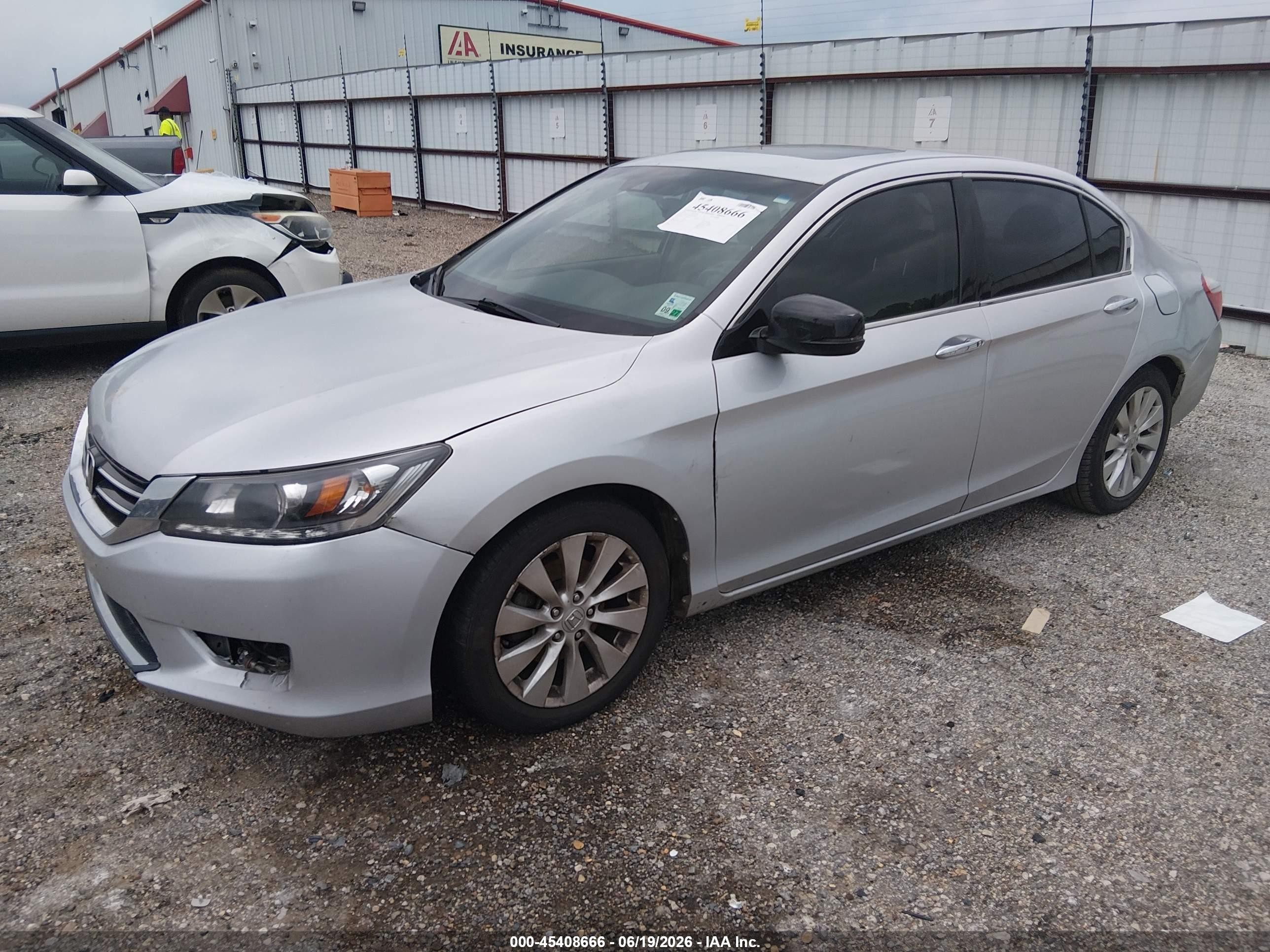 2013 Honda Accord Ex-l V-6 Silver vin: 1HGCR3F82DA000603