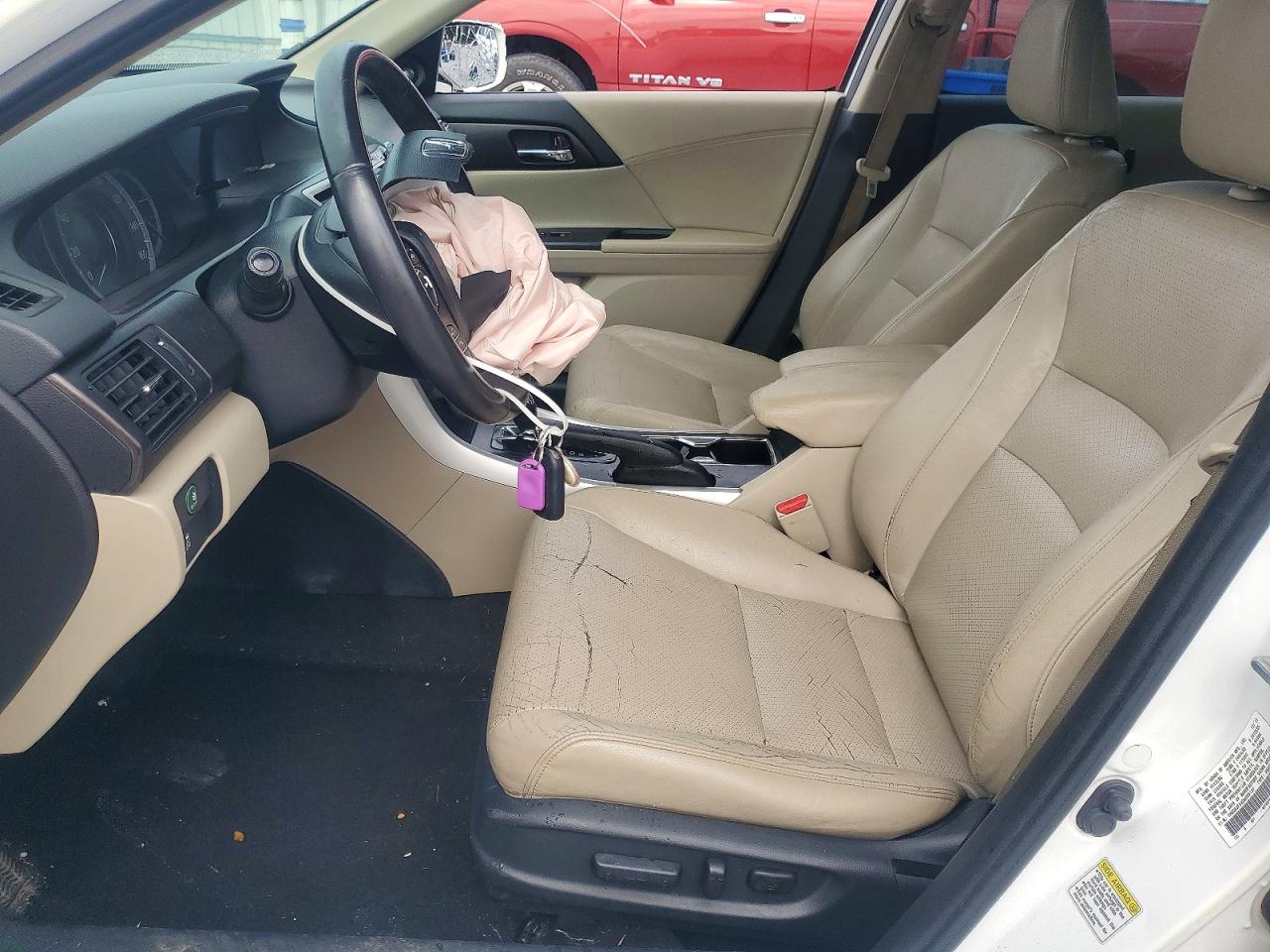 2013 Honda Accord Exl White vin: 1HGCR3F82DA005137