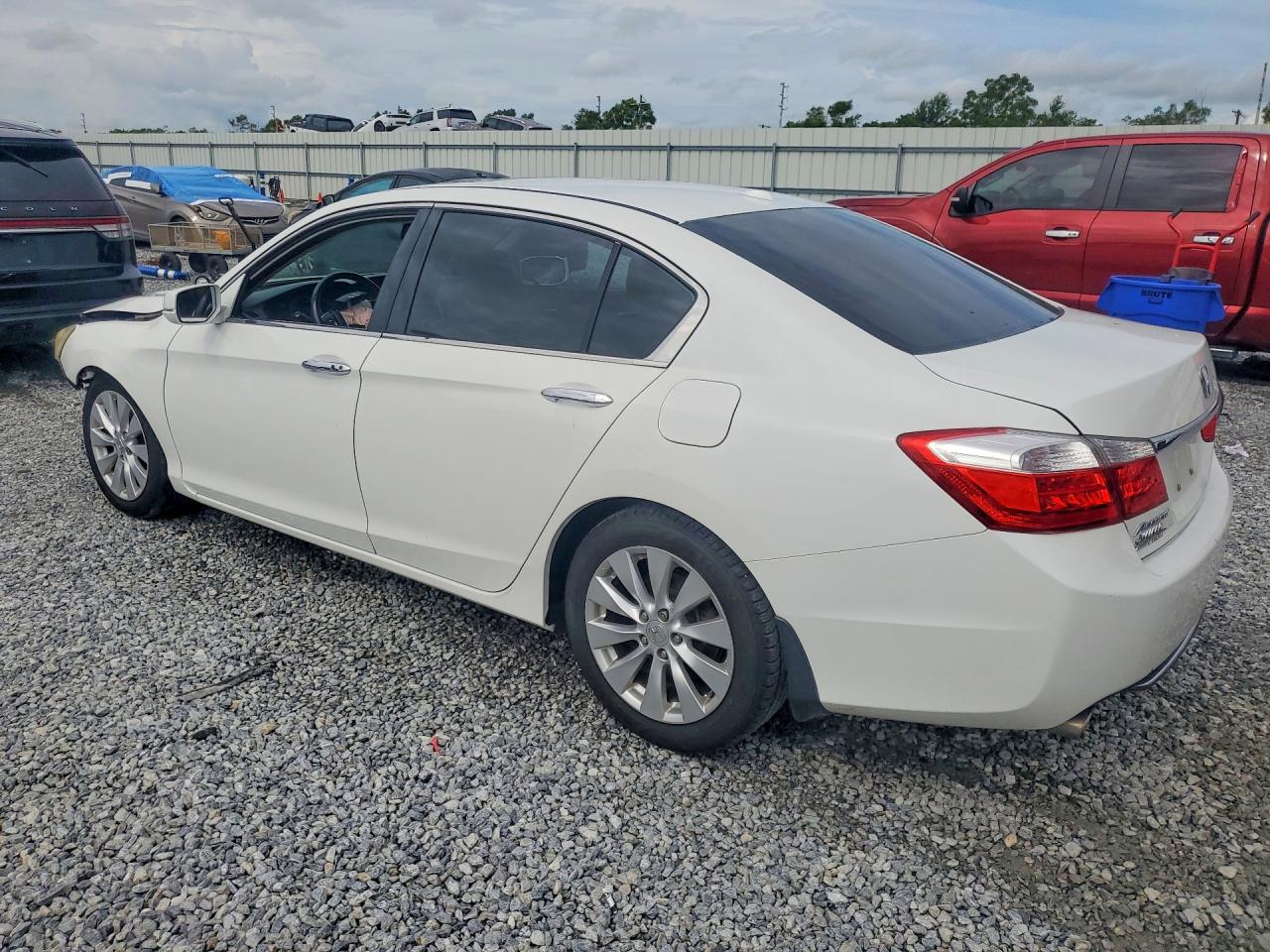 2013 Honda Accord Exl White vin: 1HGCR3F82DA005137