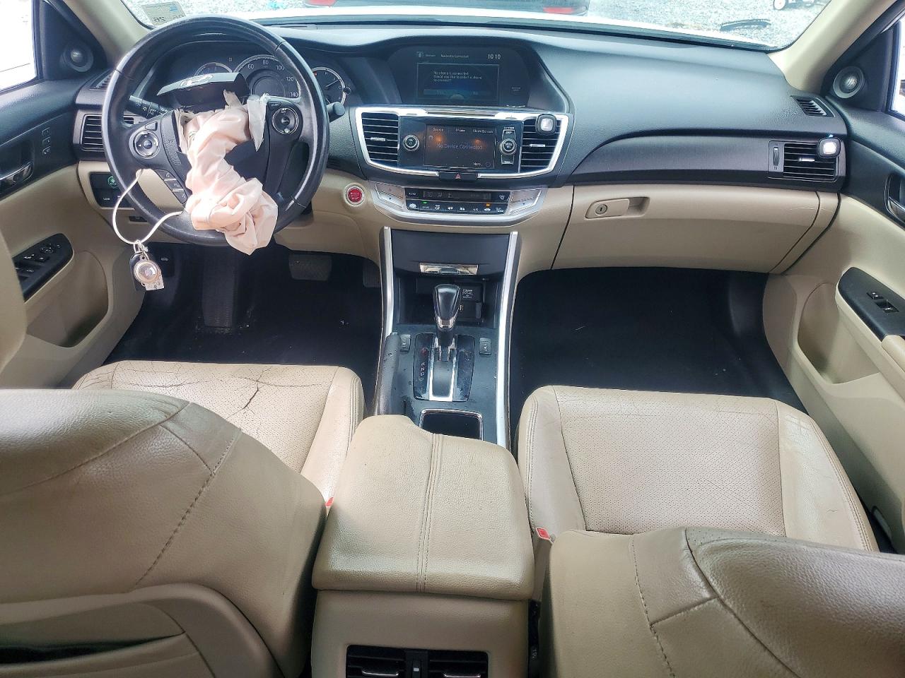 2013 Honda Accord Exl White vin: 1HGCR3F82DA005137
