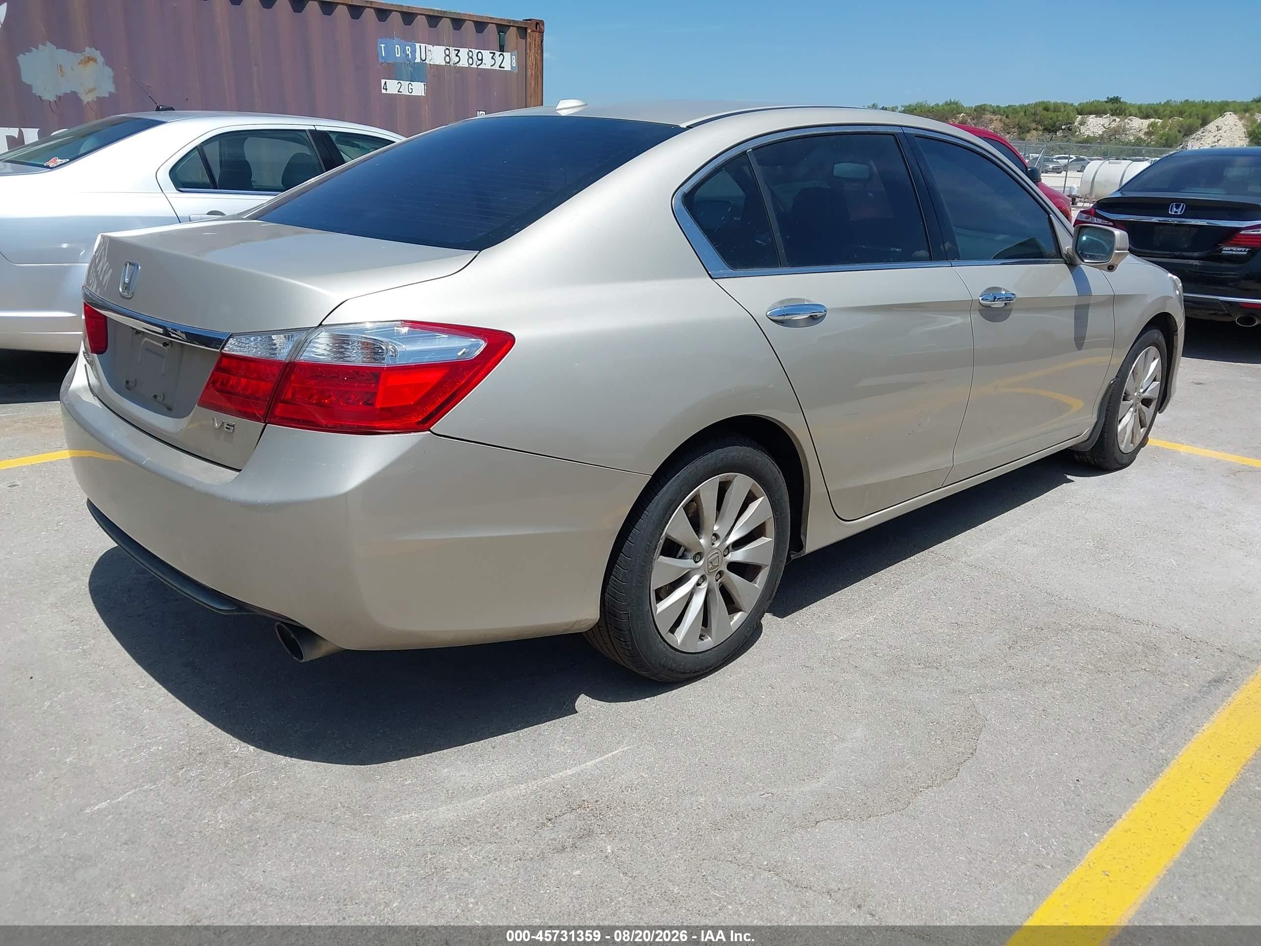 2013 Honda Accord Ex-l V-6 Brown vin: 1HGCR3F82DA011181