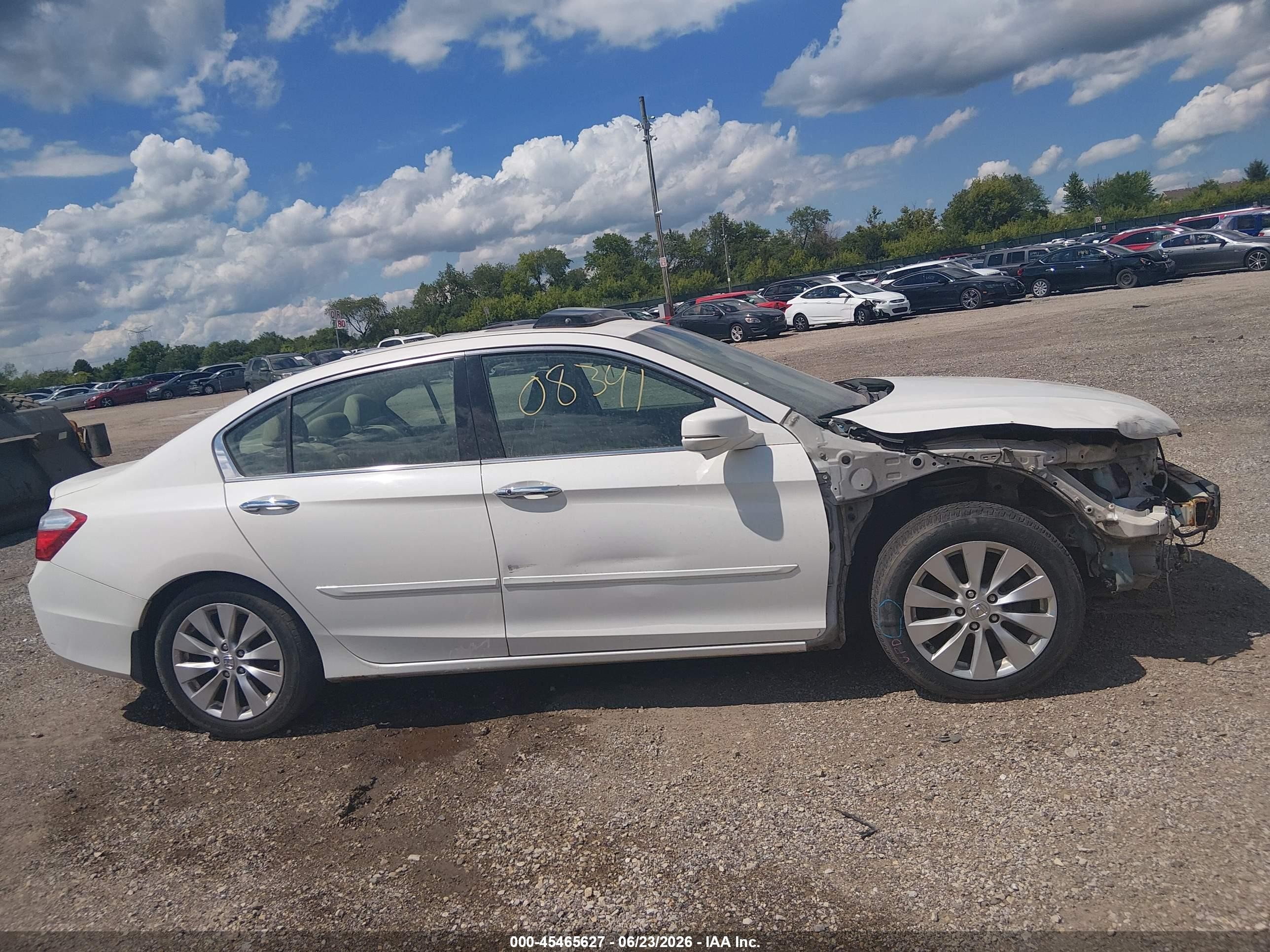 2013 Honda Accord Ex-l V-6 Белый vin: 1HGCR3F82DA011214