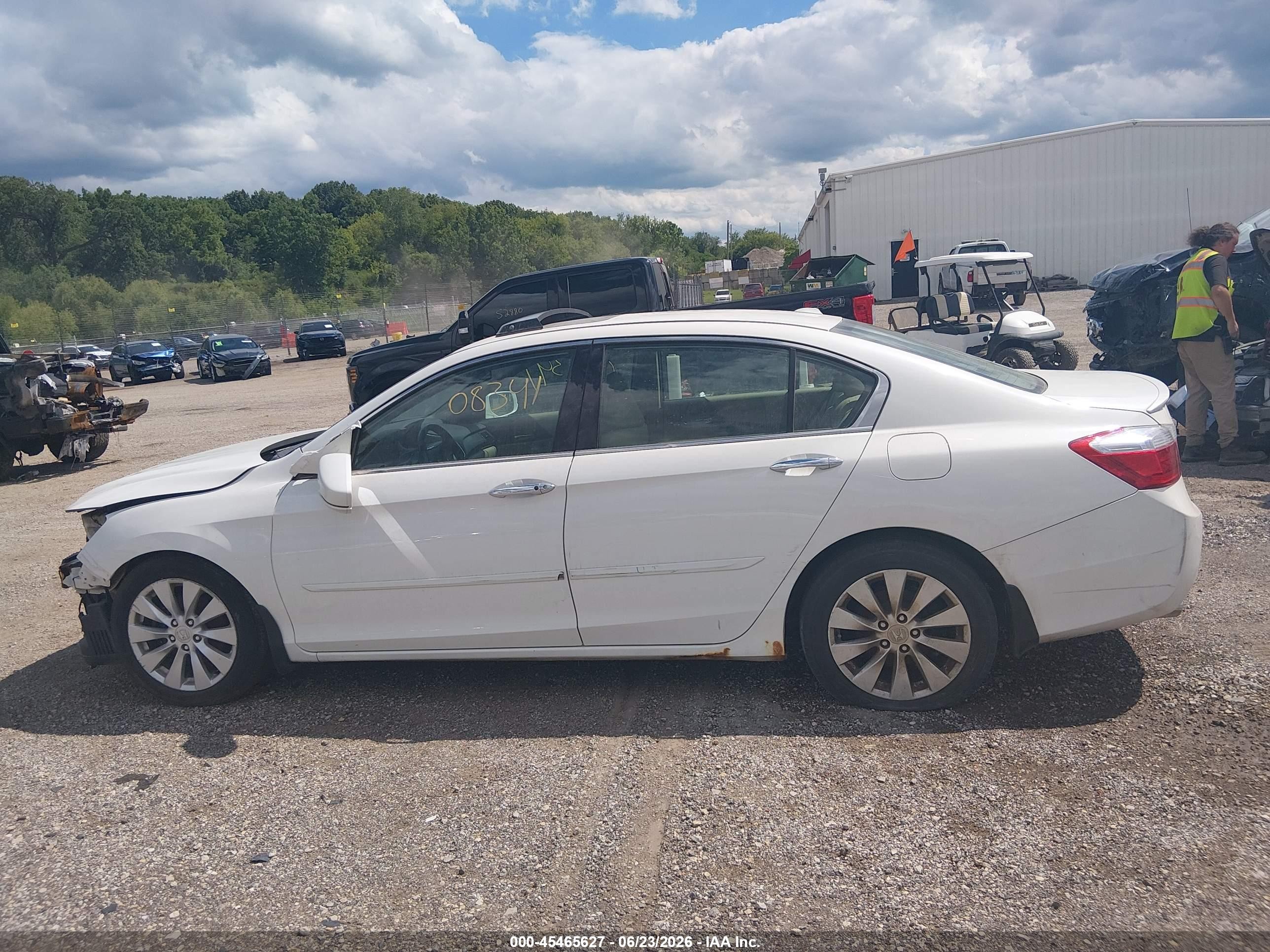 2013 Honda Accord Ex-l V-6 Белый vin: 1HGCR3F82DA011214