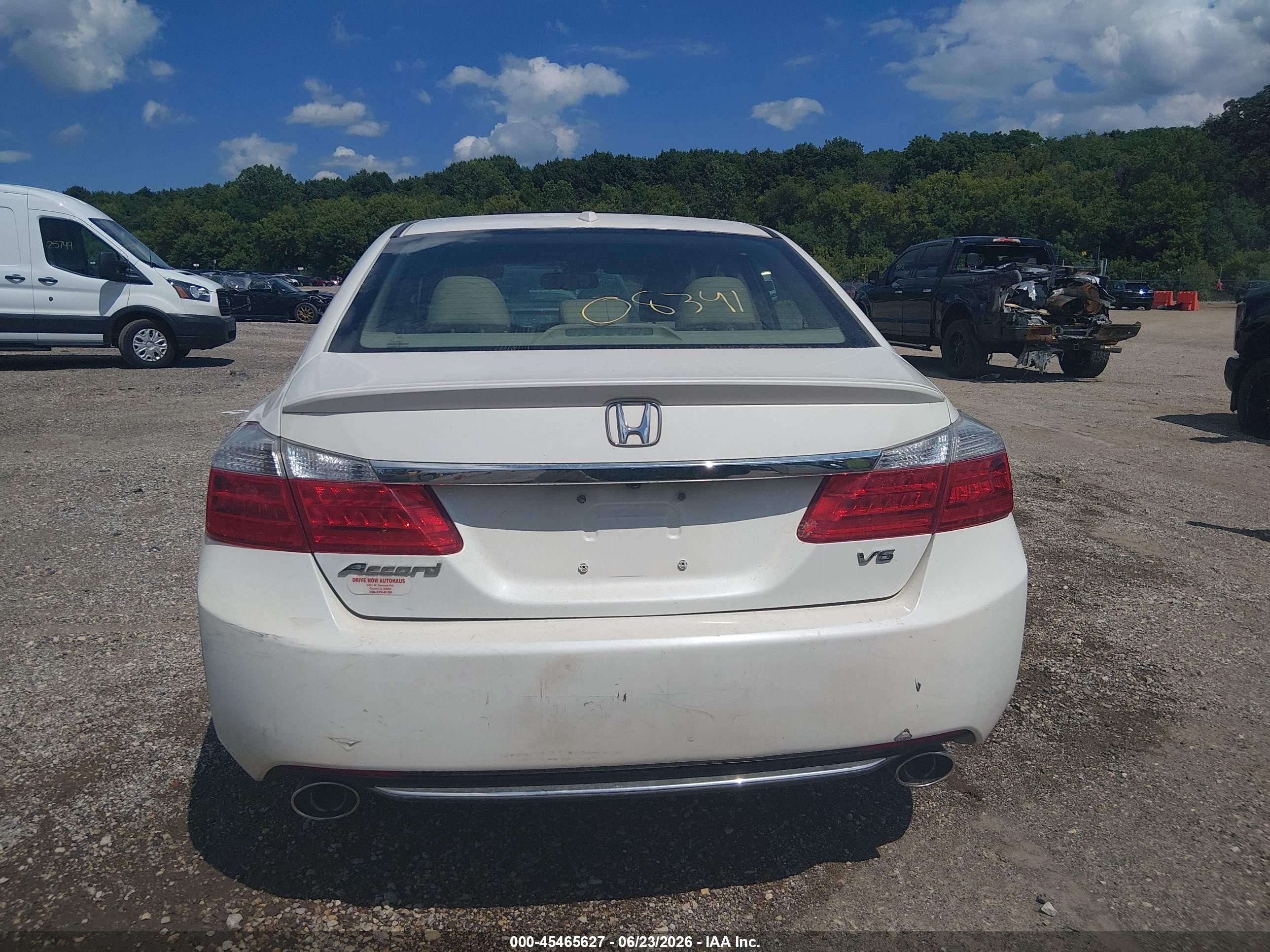 2013 Honda Accord Ex-l V-6 Белый vin: 1HGCR3F82DA011214