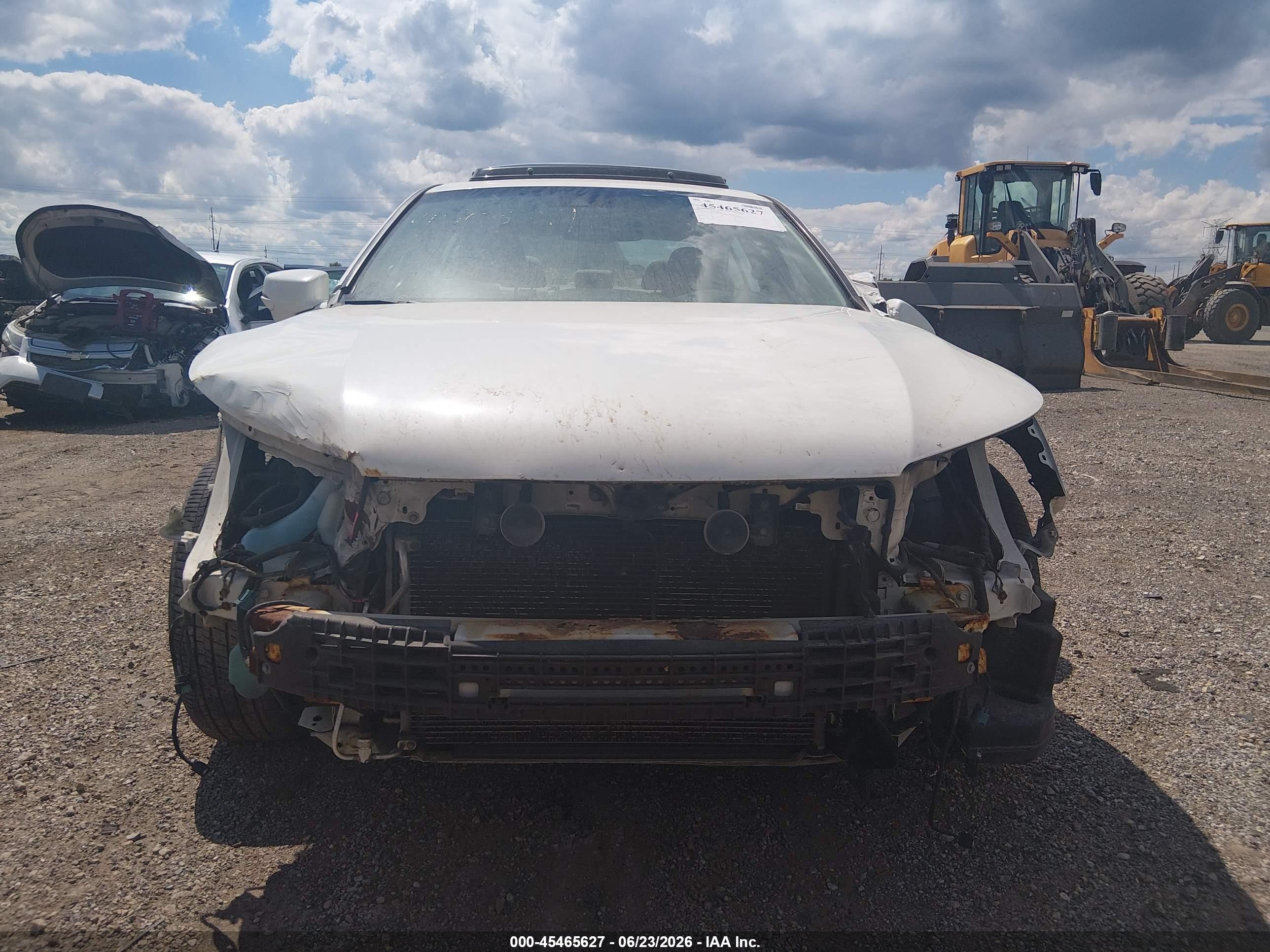 2013 Honda Accord Ex-l V-6 Белый vin: 1HGCR3F82DA011214