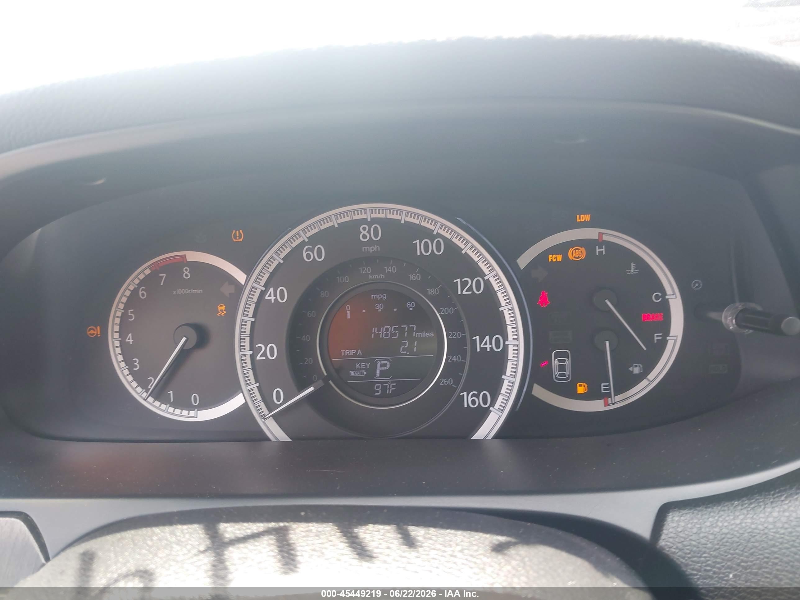 2013 Honda Accord Ex-l V-6 White vin: 1HGCR3F82DA019667