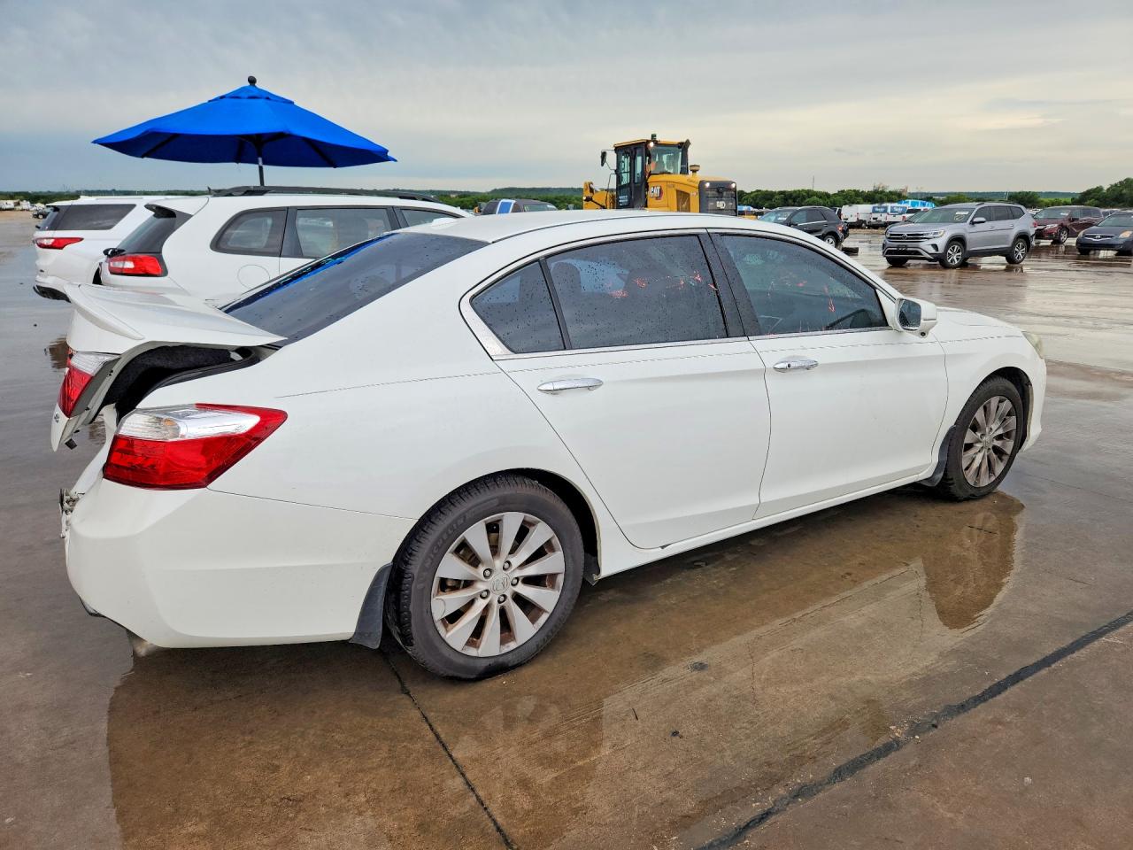 2013 Honda Accord Exl White vin: 1HGCR3F82DA024755