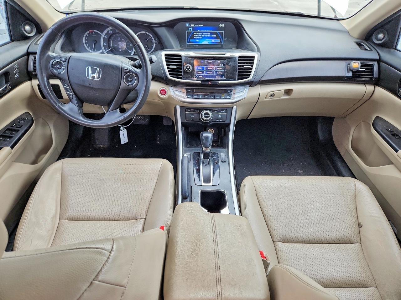 2013 Honda Accord Exl White vin: 1HGCR3F82DA024755