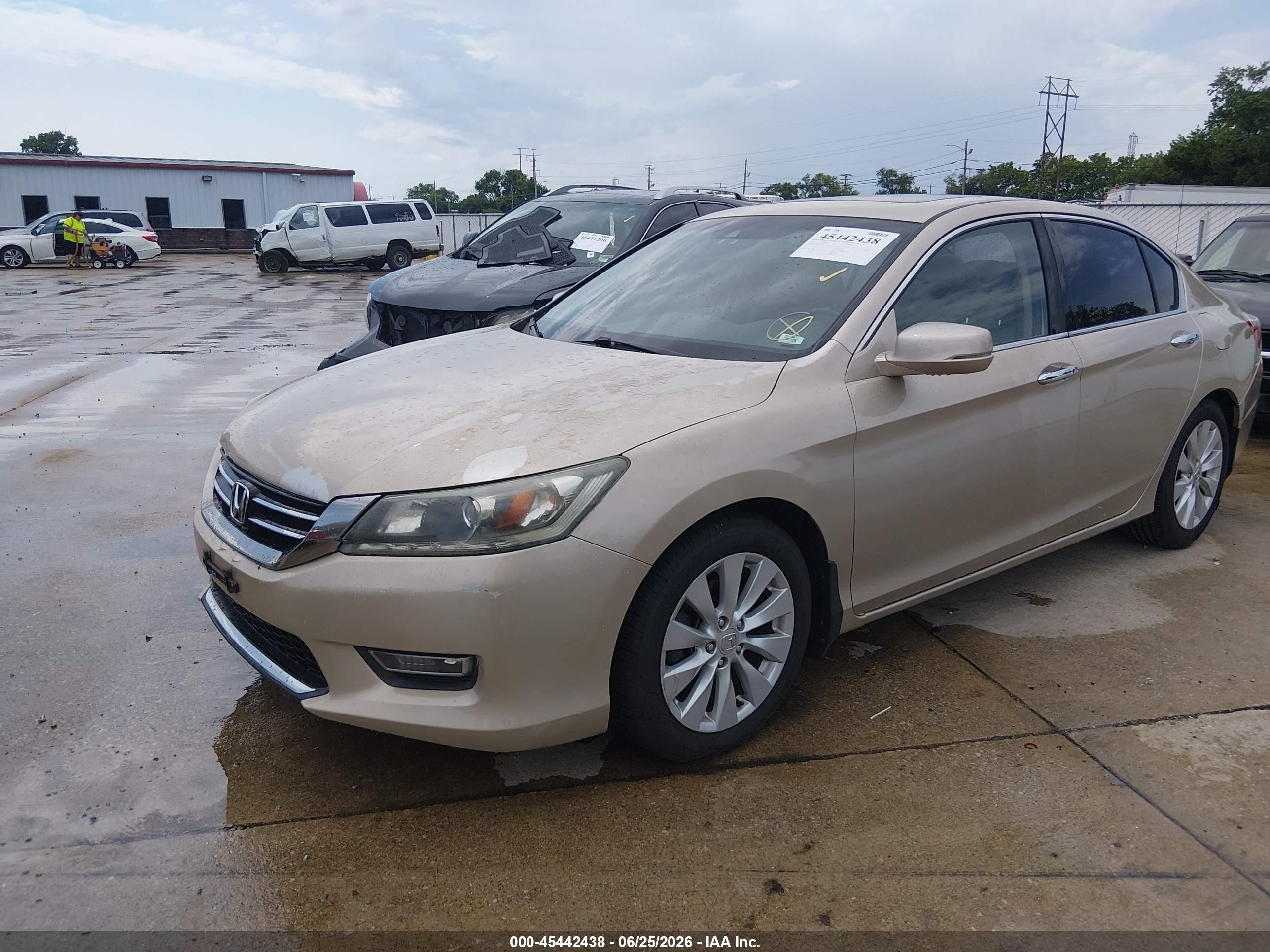 2013 Honda Accord Ex-l V-6 Champagne vin: 1HGCR3F82DA042236