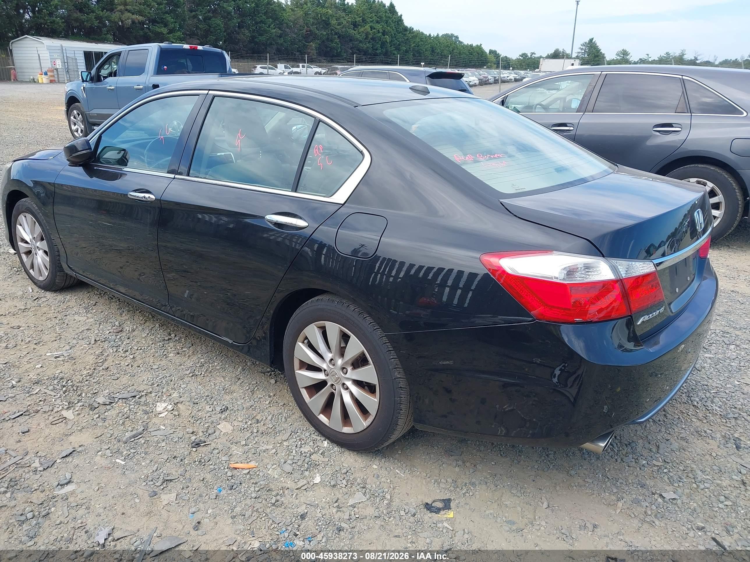 2013 Honda Accord Ex-l V-6 Black vin: 1HGCR3F82DA045055