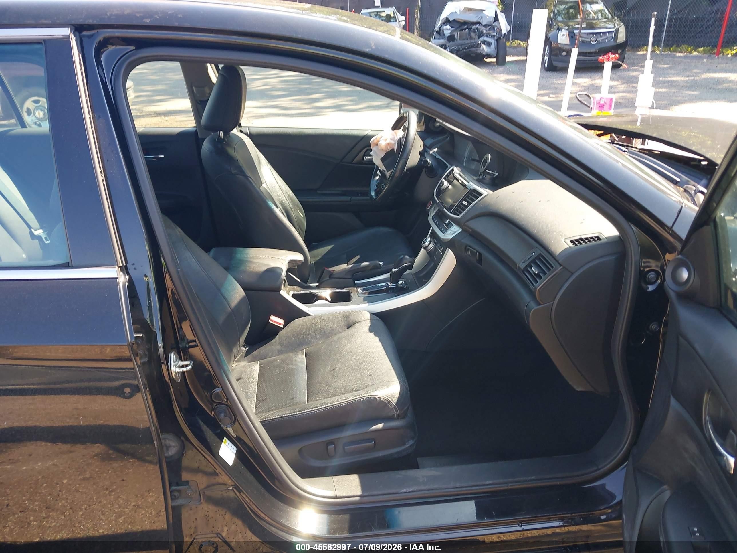 2014 Honda Accord Ex-l V-6 Black vin: 1HGCR3F82EA004927