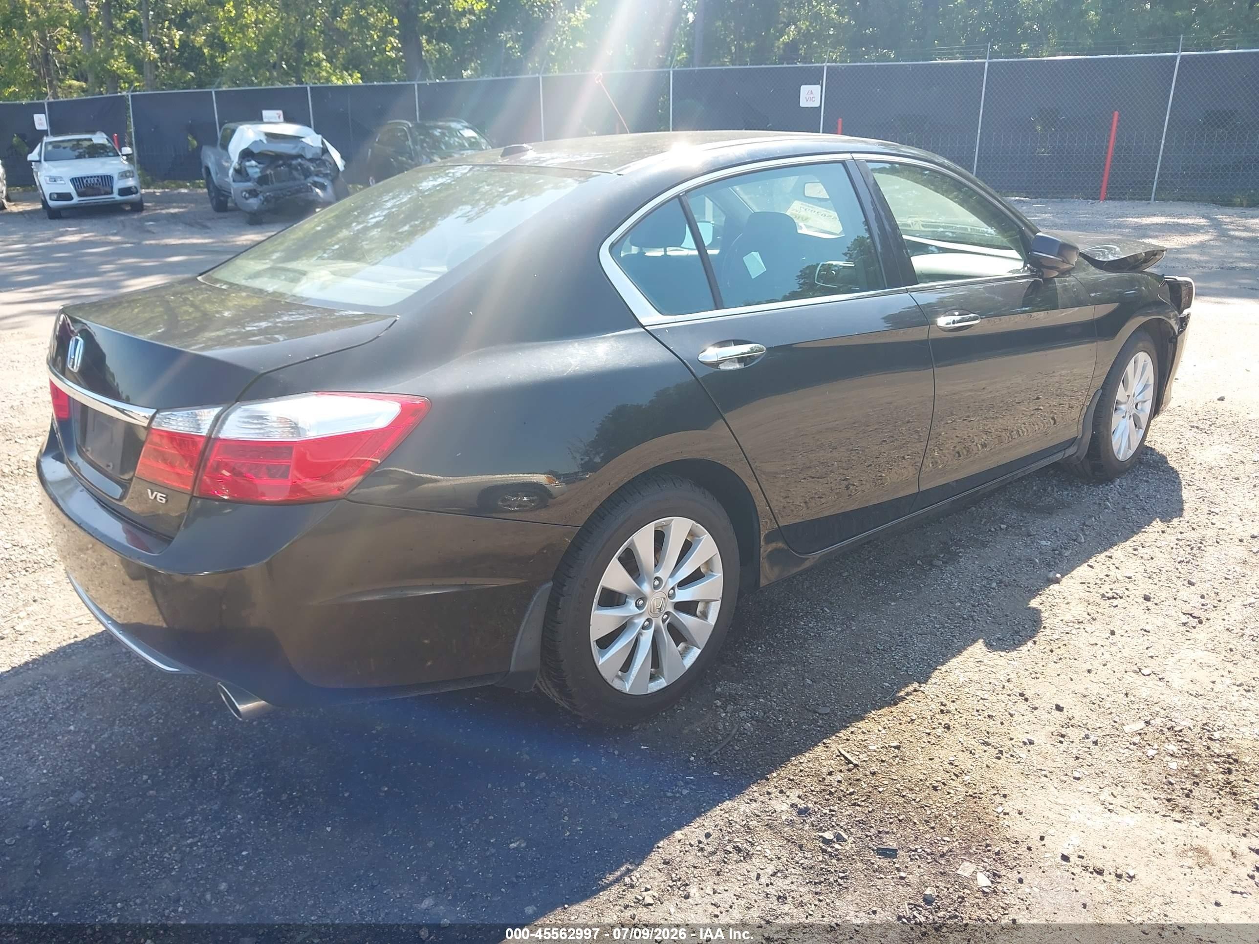 2014 Honda Accord Ex-l V-6 Black vin: 1HGCR3F82EA004927