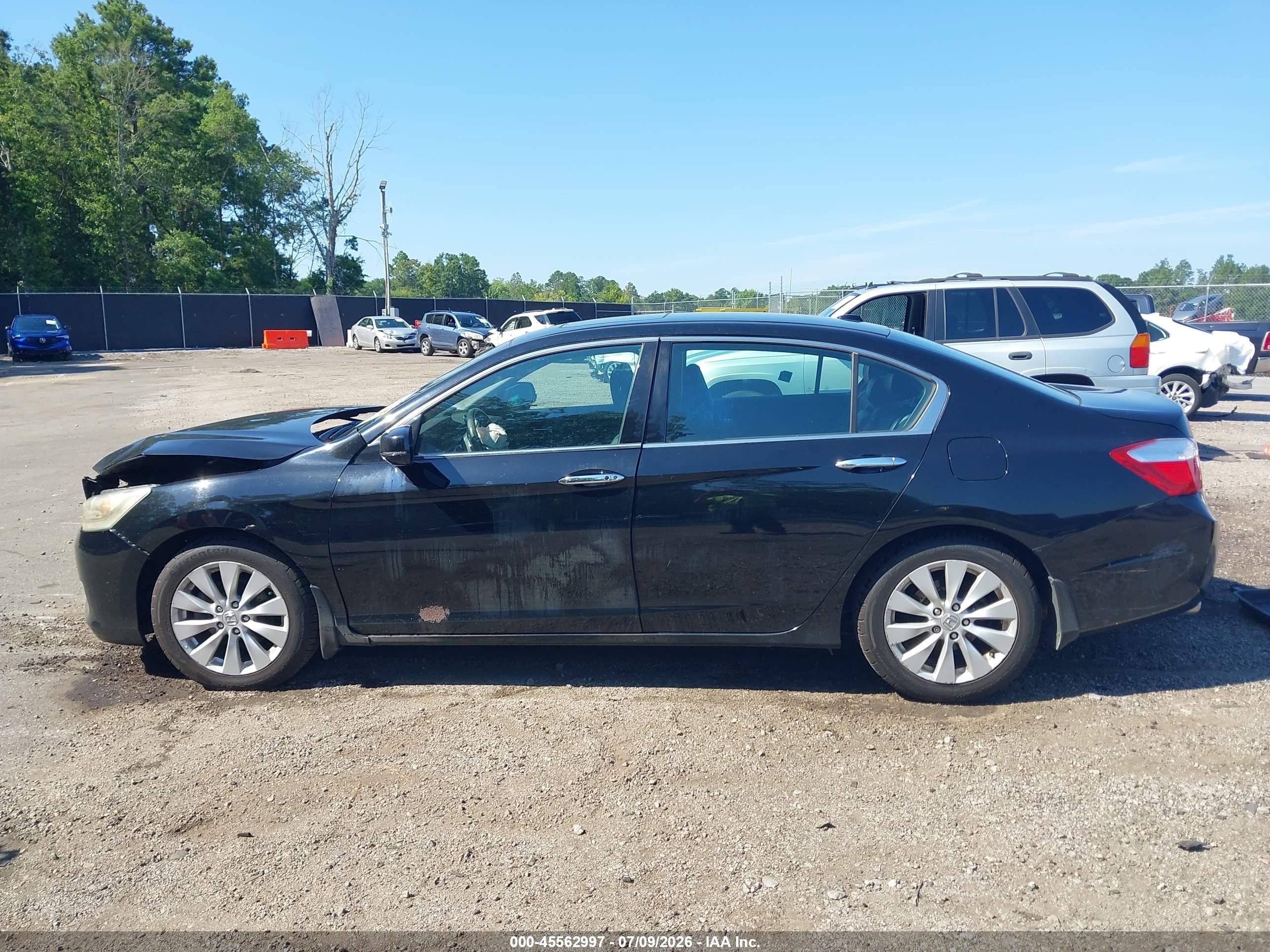 2014 Honda Accord Ex-l V-6 Black vin: 1HGCR3F82EA004927