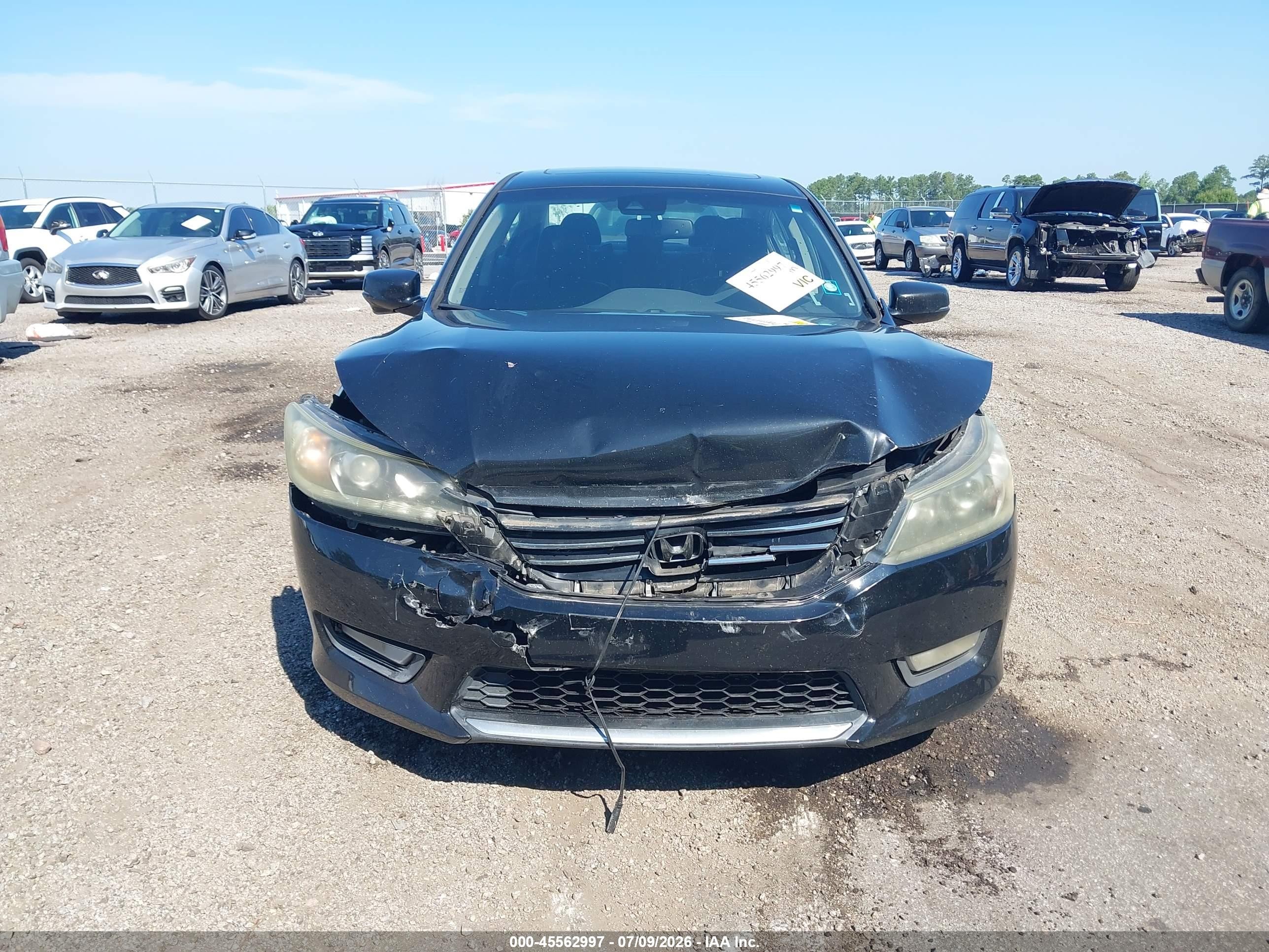 2014 Honda Accord Ex-l V-6 Black vin: 1HGCR3F82EA004927