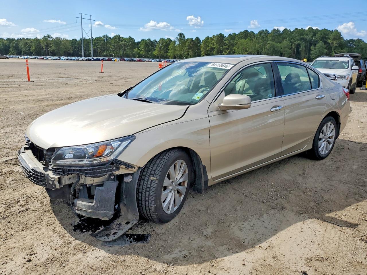 2014 Honda Accord Exl Бежевый vin: 1HGCR3F82EA005673