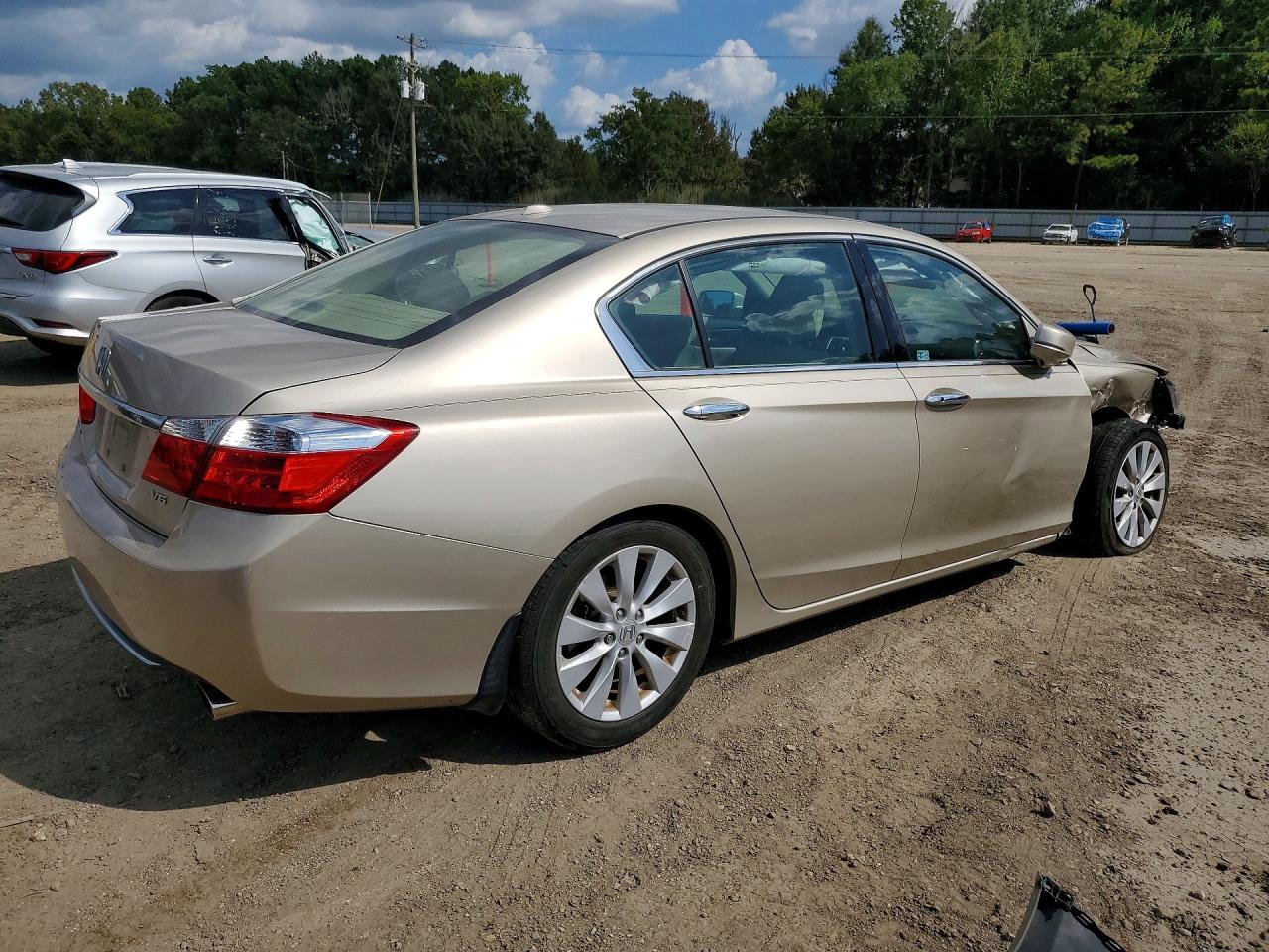 2014 Honda Accord Exl Бежевый vin: 1HGCR3F82EA005673