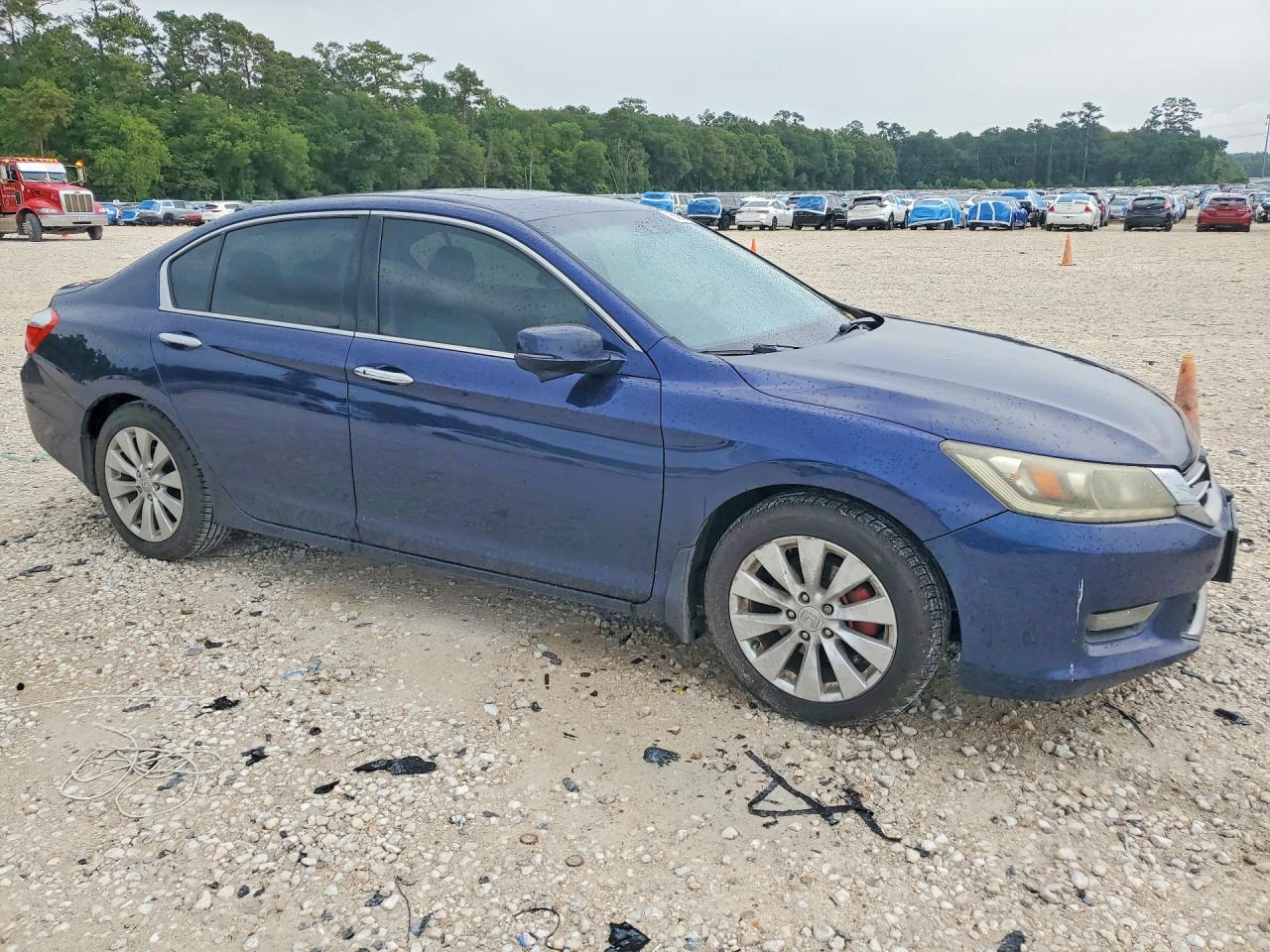 2014 Honda Accord Exl Blue vin: 1HGCR3F82EA005995