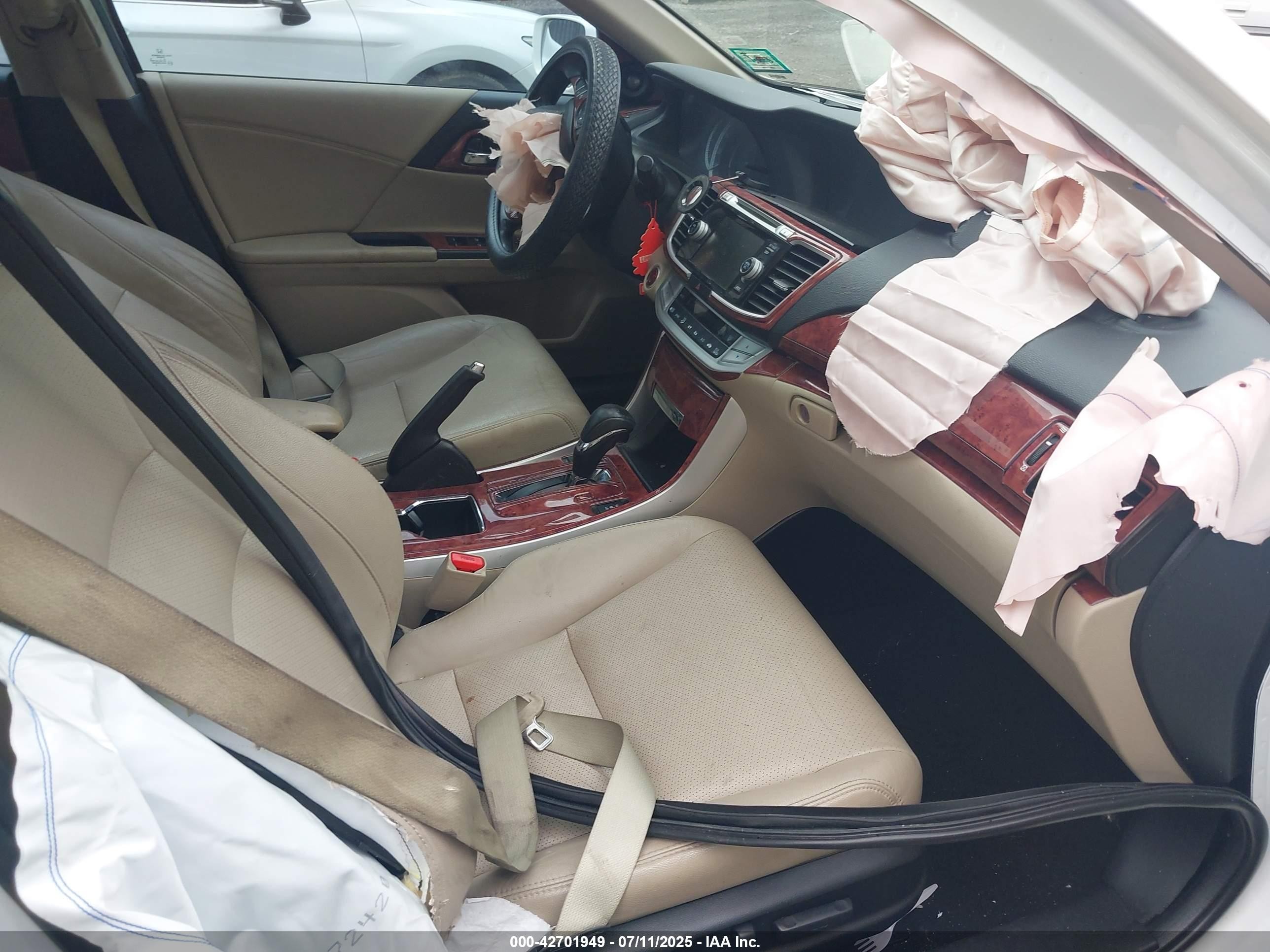 2014 Honda Accord Ex-l V-6 Белый vin: 1HGCR3F82EA010243