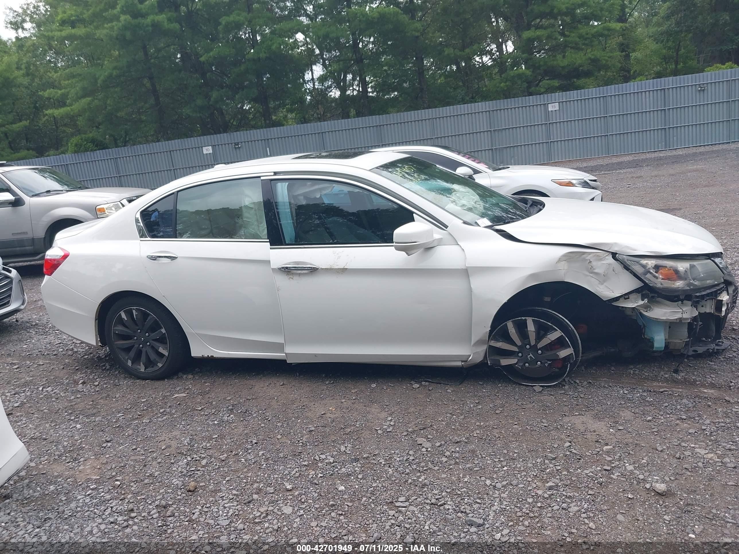 2014 Honda Accord Ex-l V-6 Белый vin: 1HGCR3F82EA010243