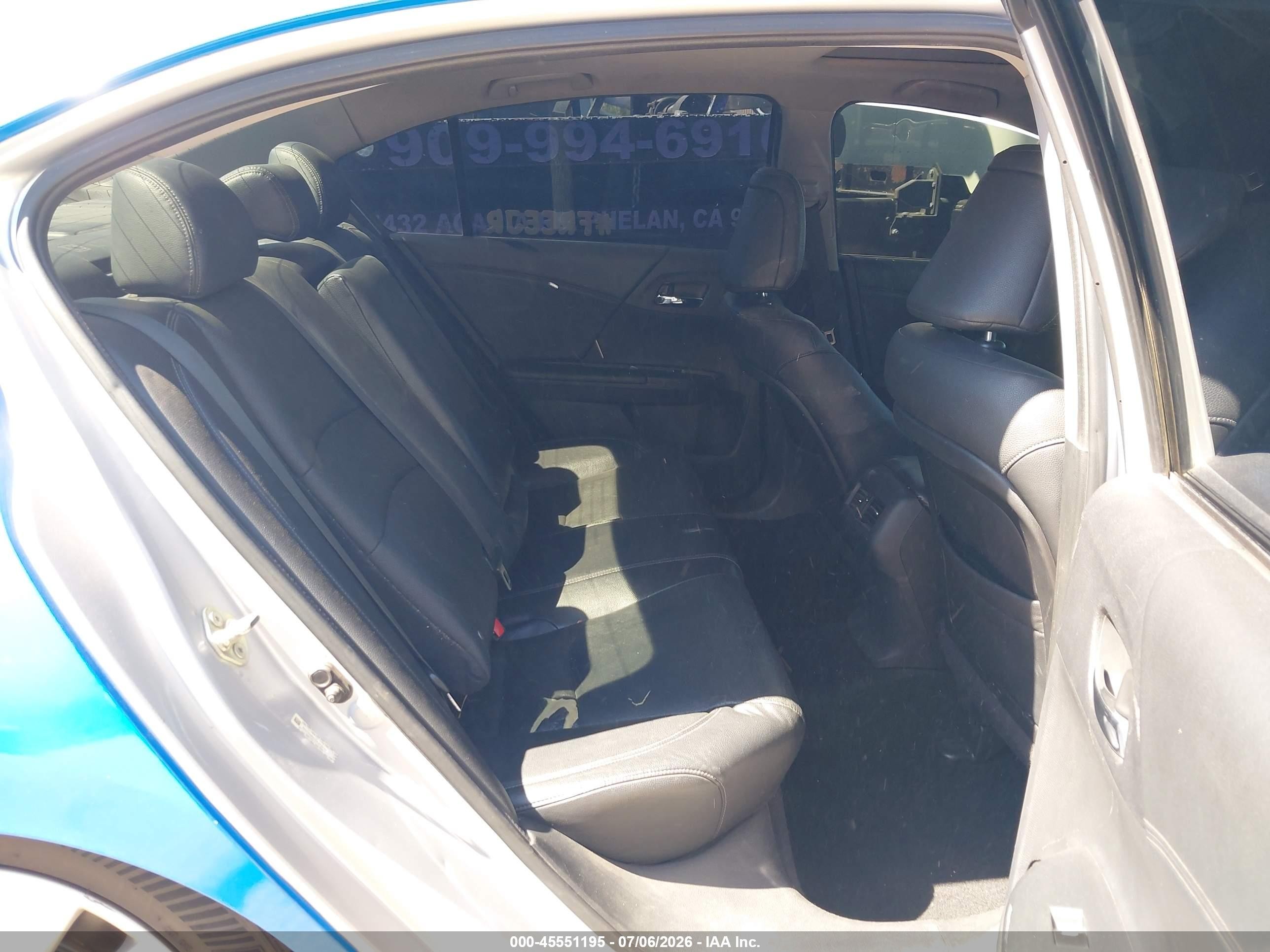 2014 Honda Accord Ex-l V-6 Blue vin: 1HGCR3F82EA022232