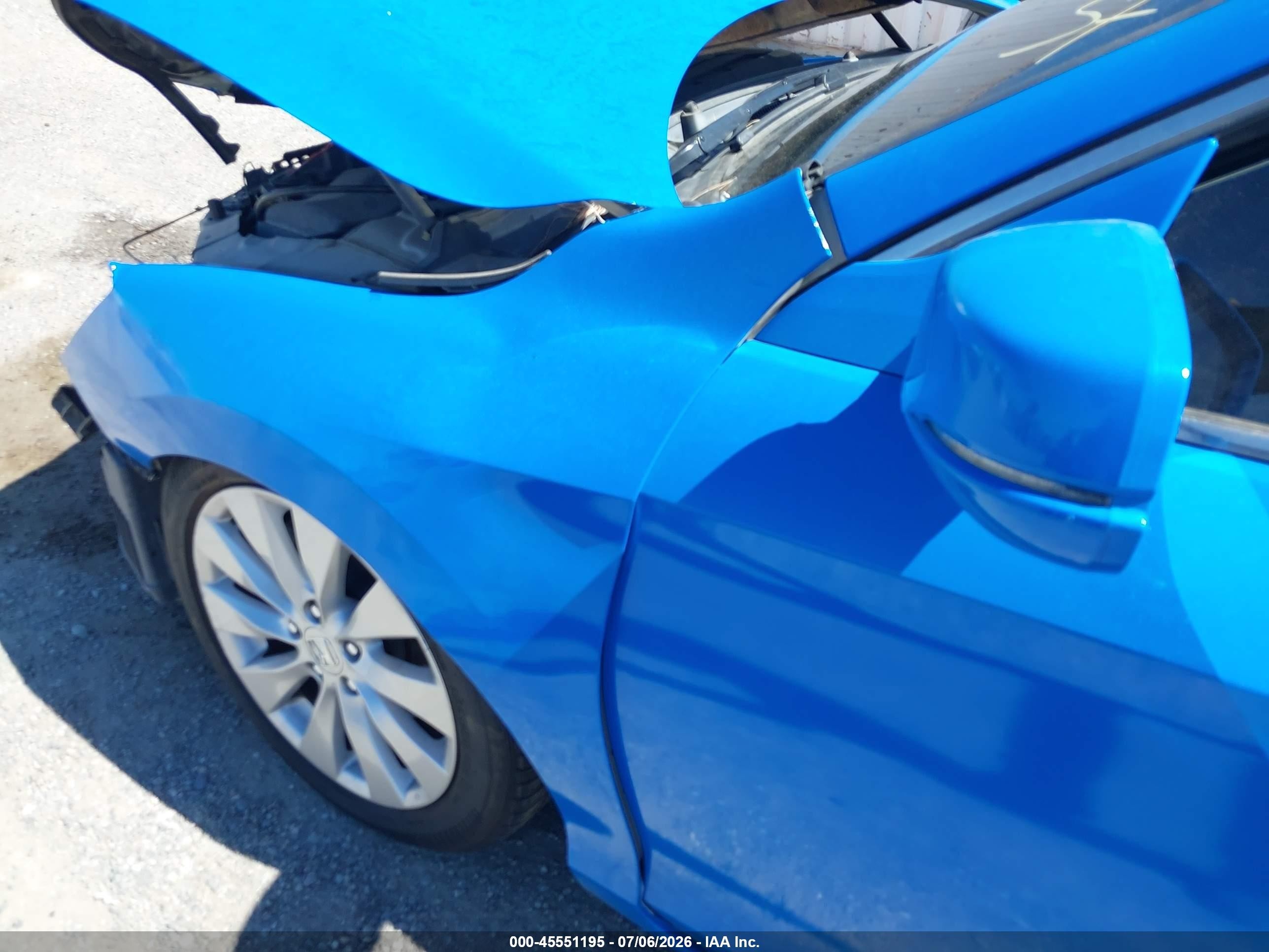 2014 Honda Accord Ex-l V-6 Blue vin: 1HGCR3F82EA022232
