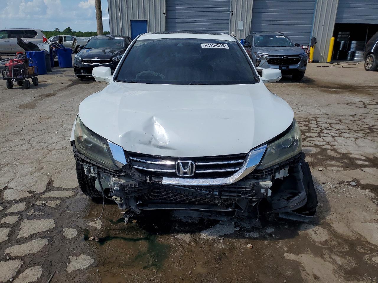 2014 Honda Accord Exl White vin: 1HGCR3F82EA022585