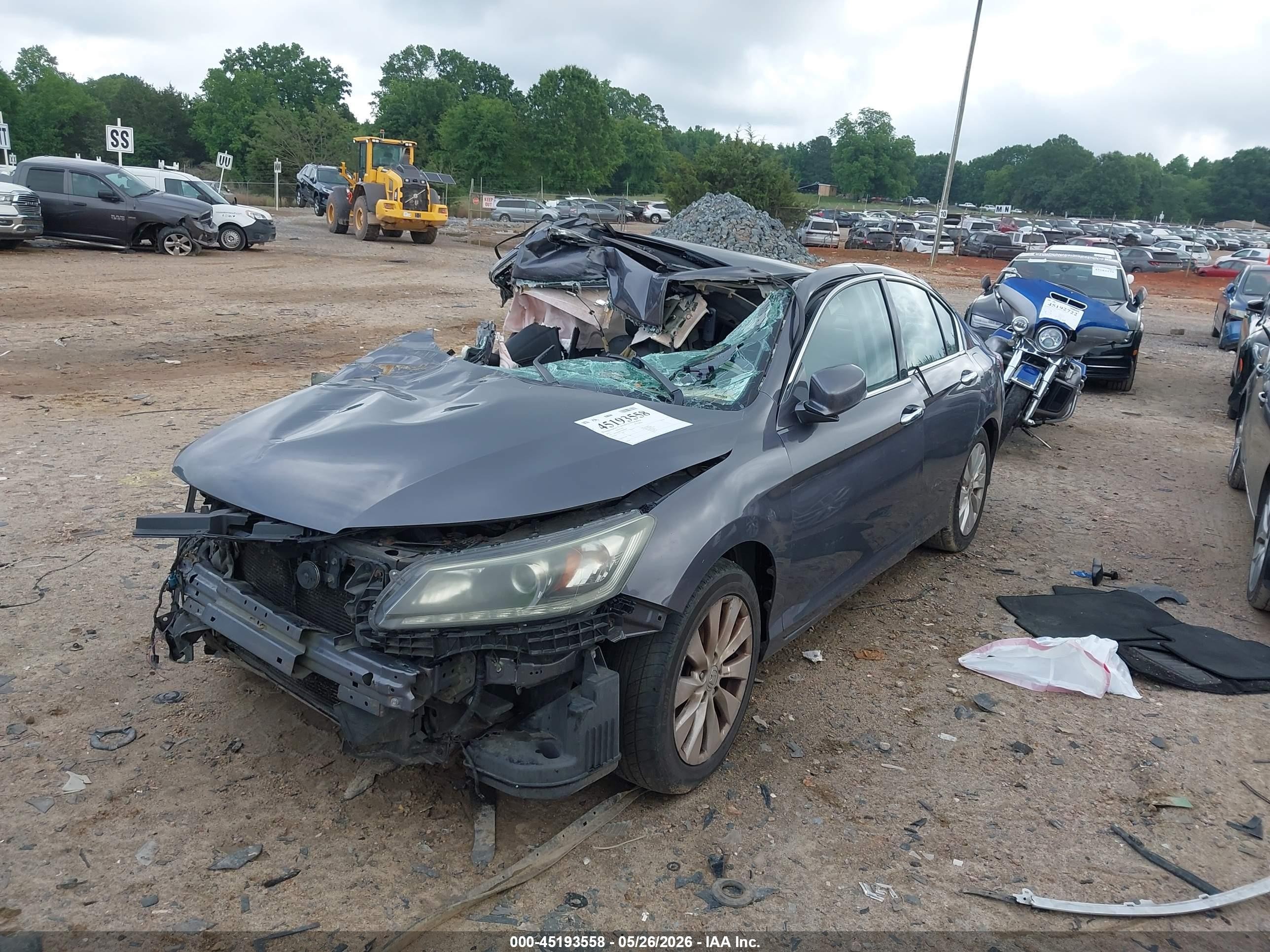 2015 Honda Accord Ex-l V-6 Серый vin: 1HGCR3F82FA000944