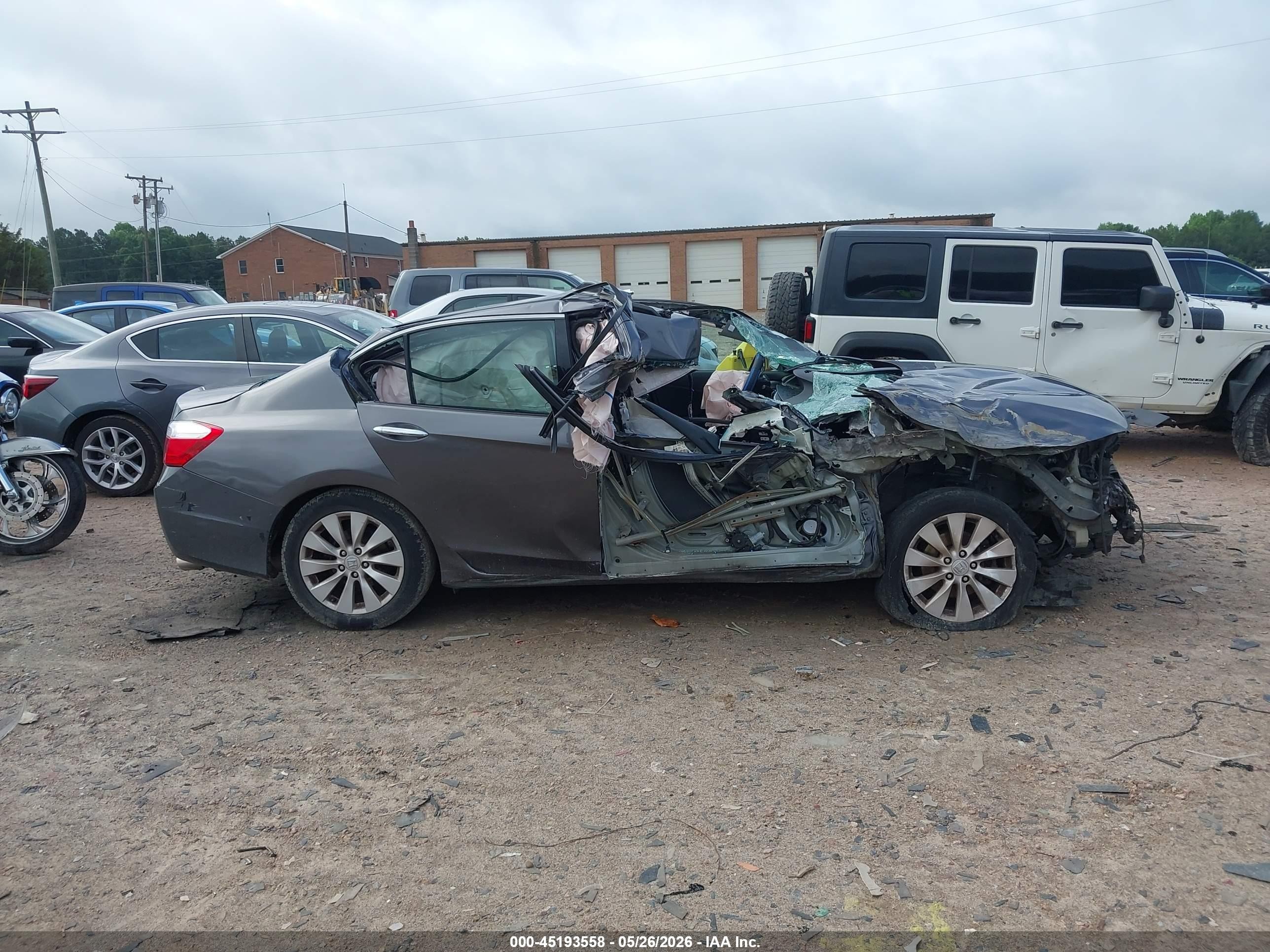 2015 Honda Accord Ex-l V-6 Серый vin: 1HGCR3F82FA000944