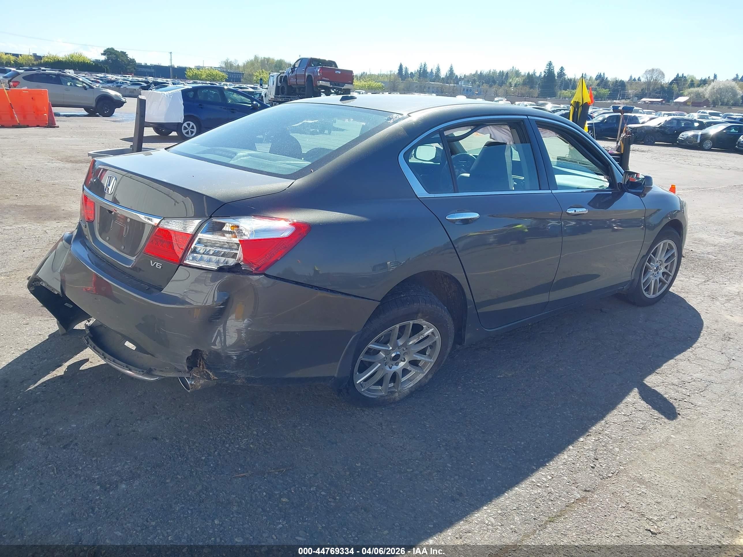 2015 Honda Accord Ex-l V-6 Серый vin: 1HGCR3F82FA001401
