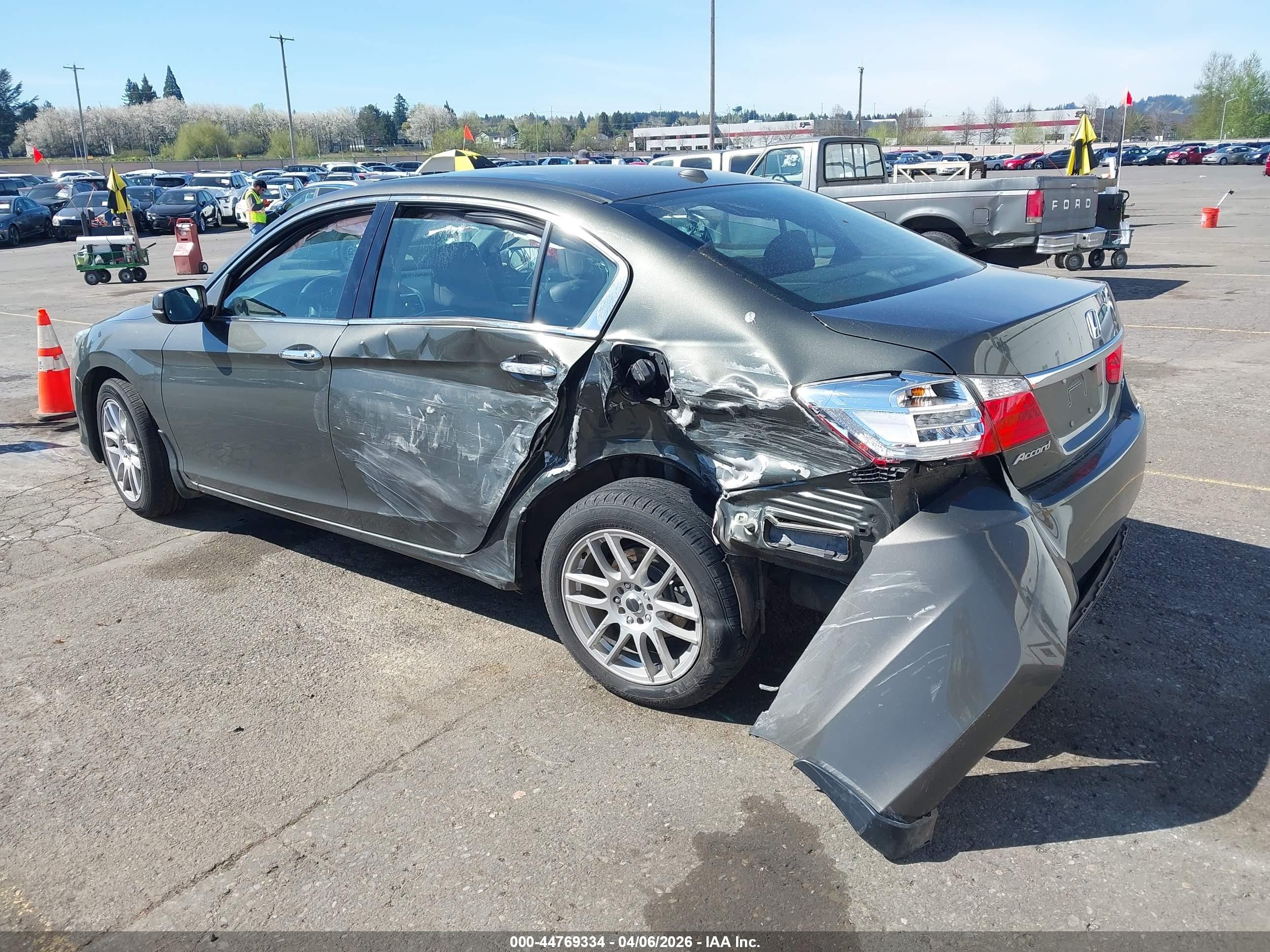 2015 Honda Accord Ex-l V-6 Серый vin: 1HGCR3F82FA001401