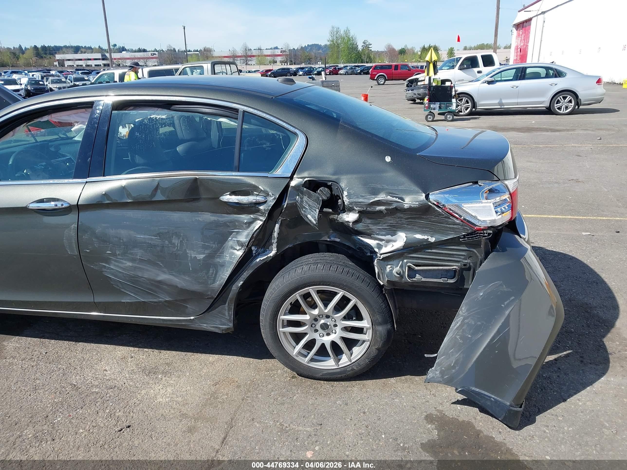 2015 Honda Accord Ex-l V-6 Серый vin: 1HGCR3F82FA001401