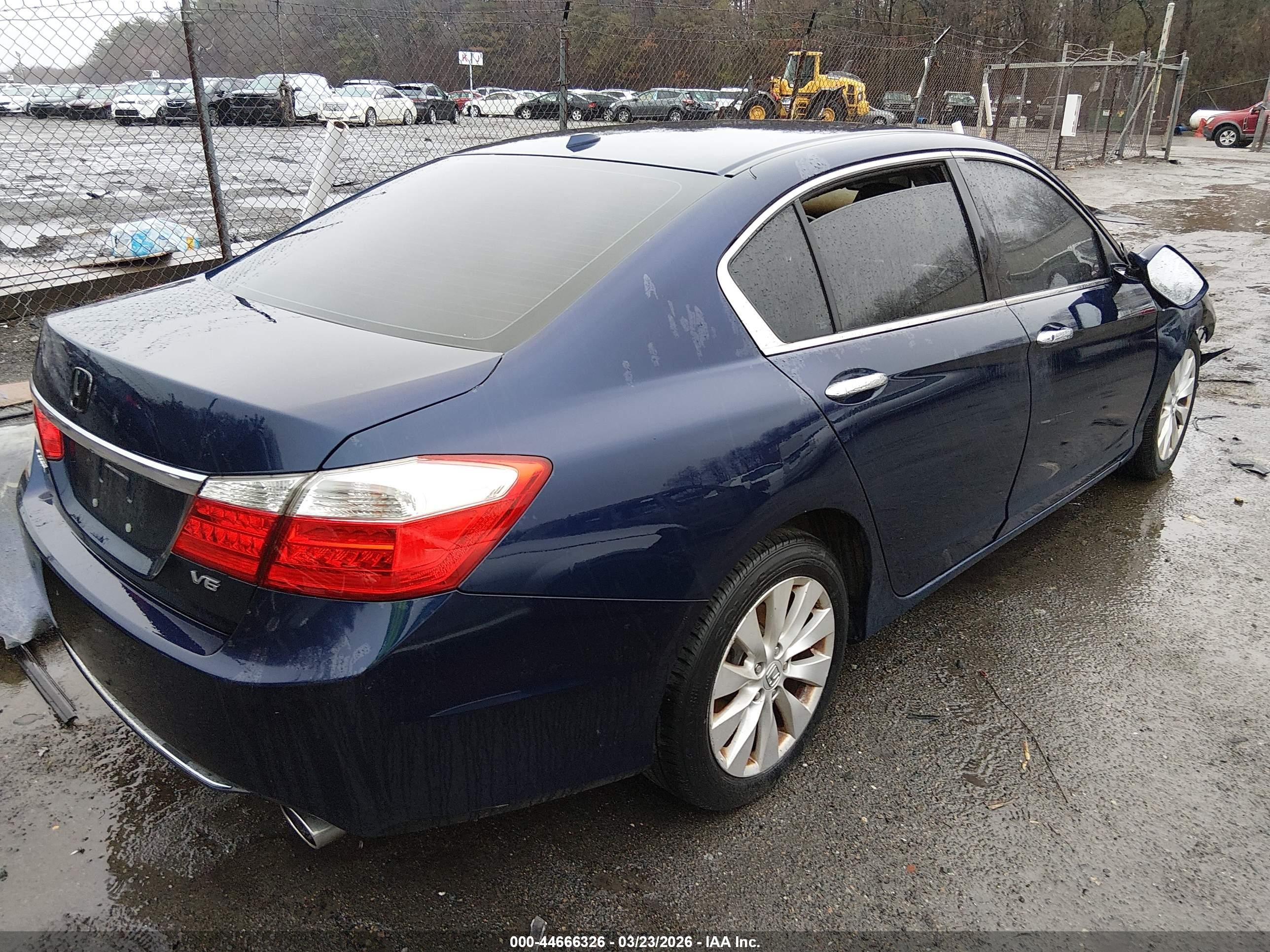 2015 Honda Accord Ex-l V-6 Синий vin: 1HGCR3F82FA007604