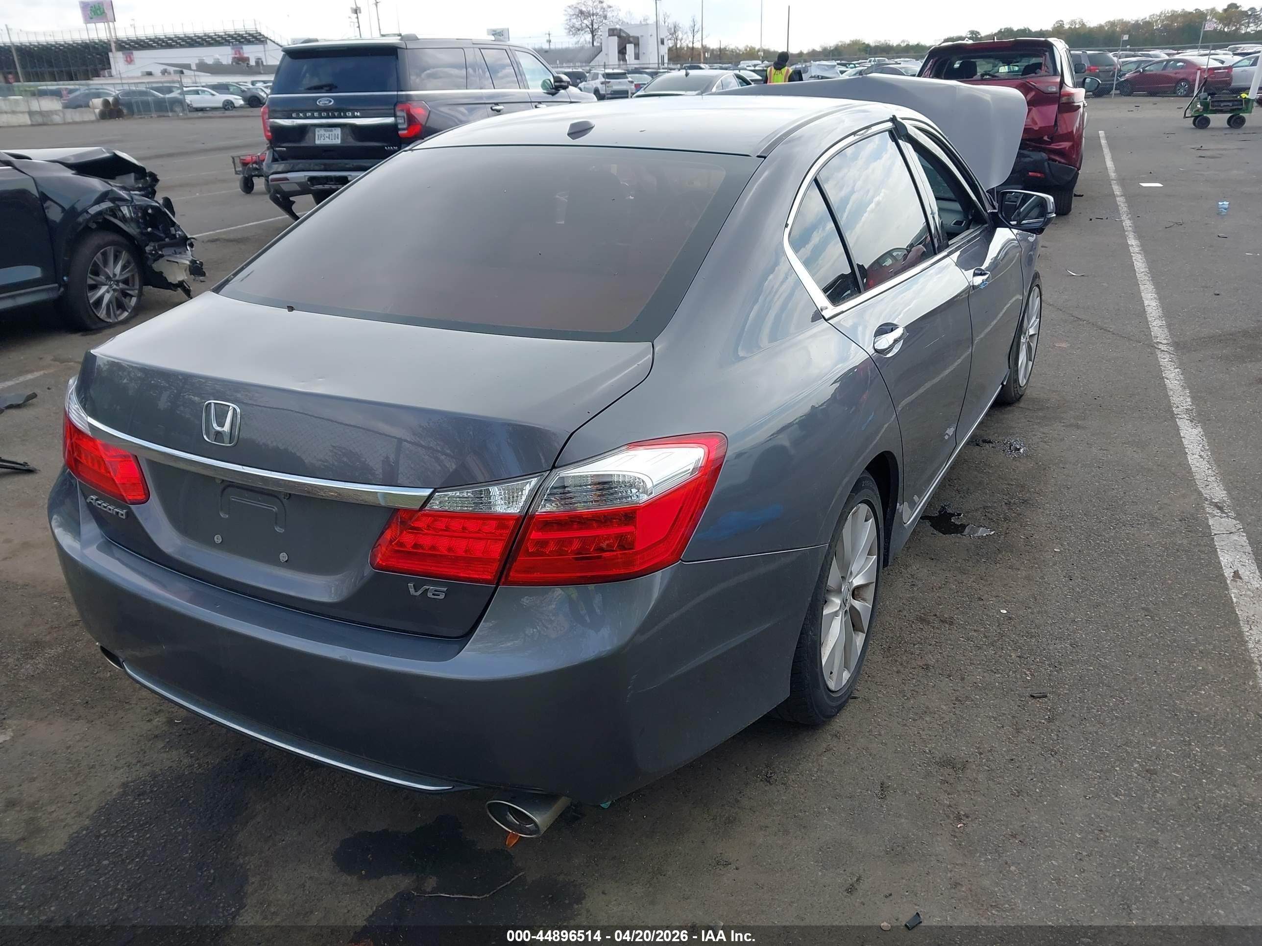 2015 Honda Accord Ex-l V-6 Серый vin: 1HGCR3F82FA008252