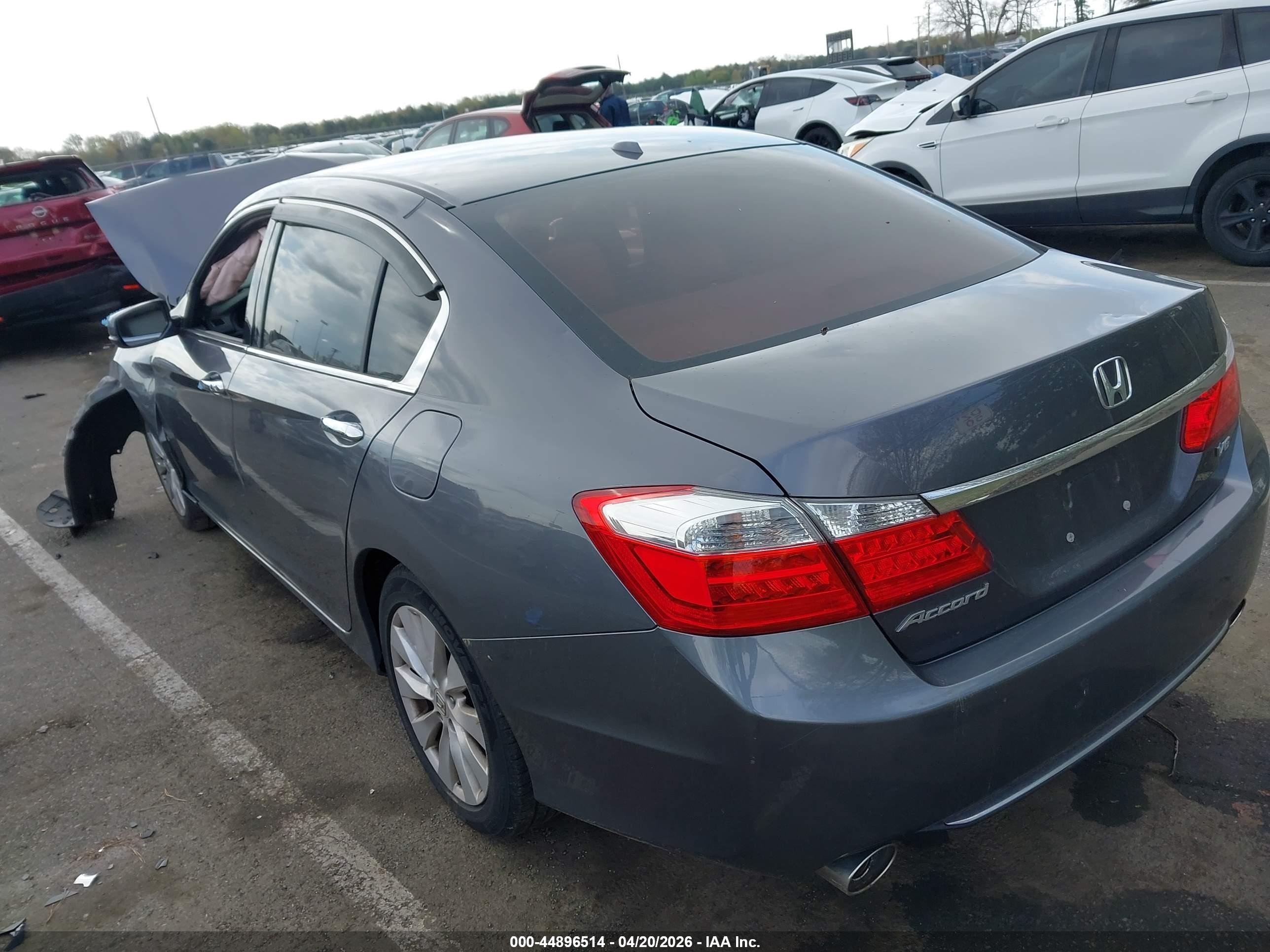 2015 Honda Accord Ex-l V-6 Серый vin: 1HGCR3F82FA008252