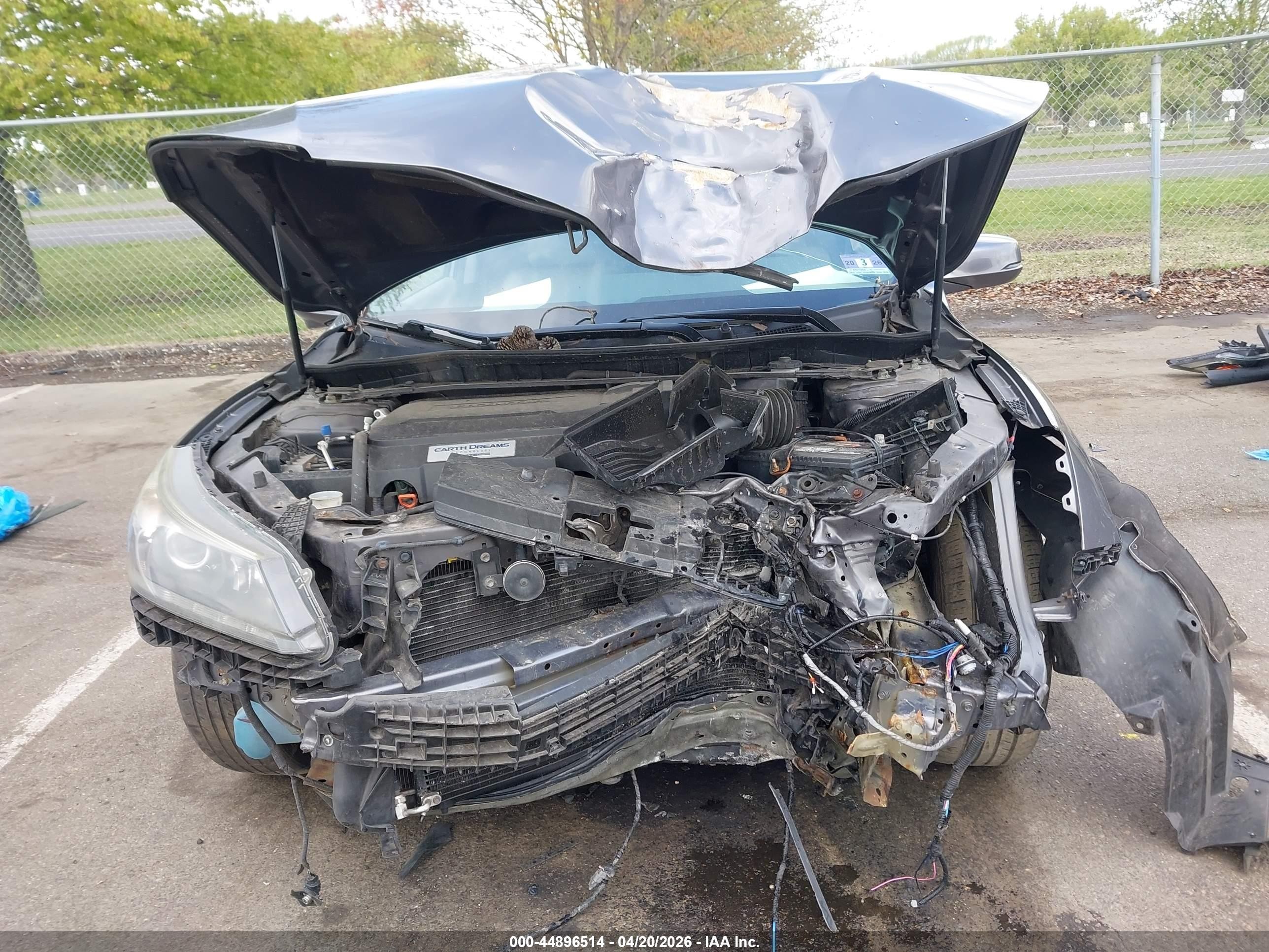 2015 Honda Accord Ex-l V-6 Серый vin: 1HGCR3F82FA008252