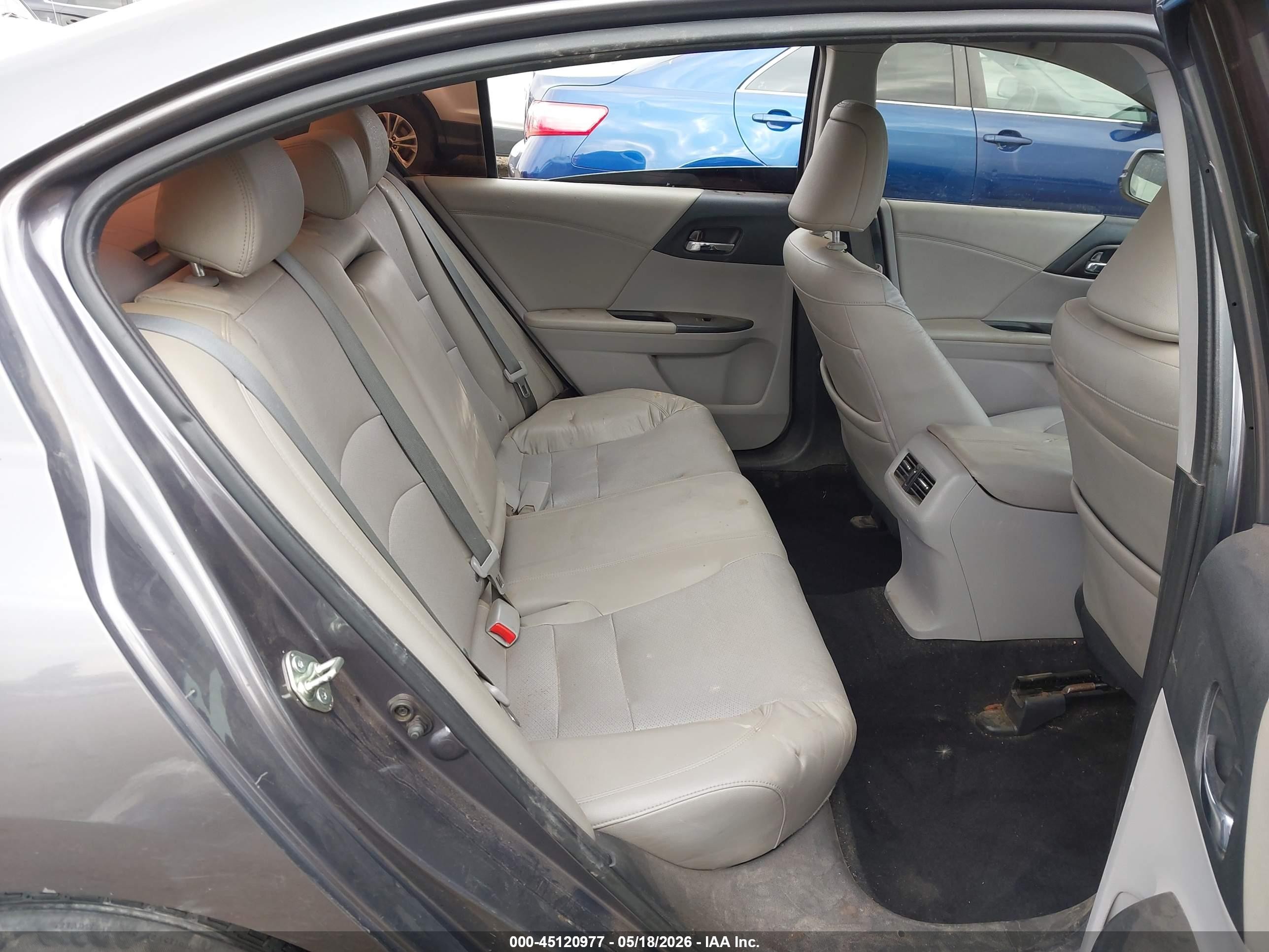2015 Honda Accord Ex-l V-6 Gray vin: 1HGCR3F82FA008266
